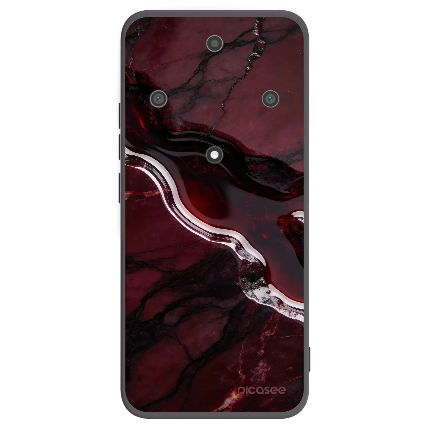 Picasee fekete szilikon tok az alábbi mobiltelefonokra Honor Magic5 Lite 5G - Cherry stone