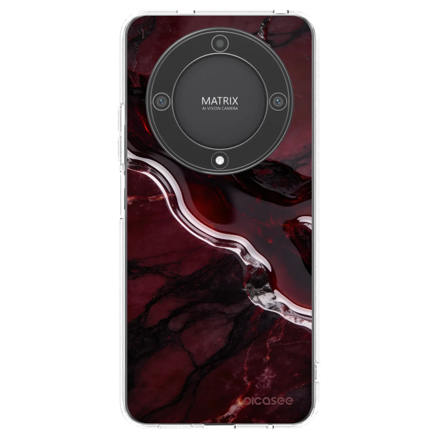 Picasee átlátszó szilikon tok az alábbi mobiltelefonokra Honor Magic5 Lite 5G - Cherry stone