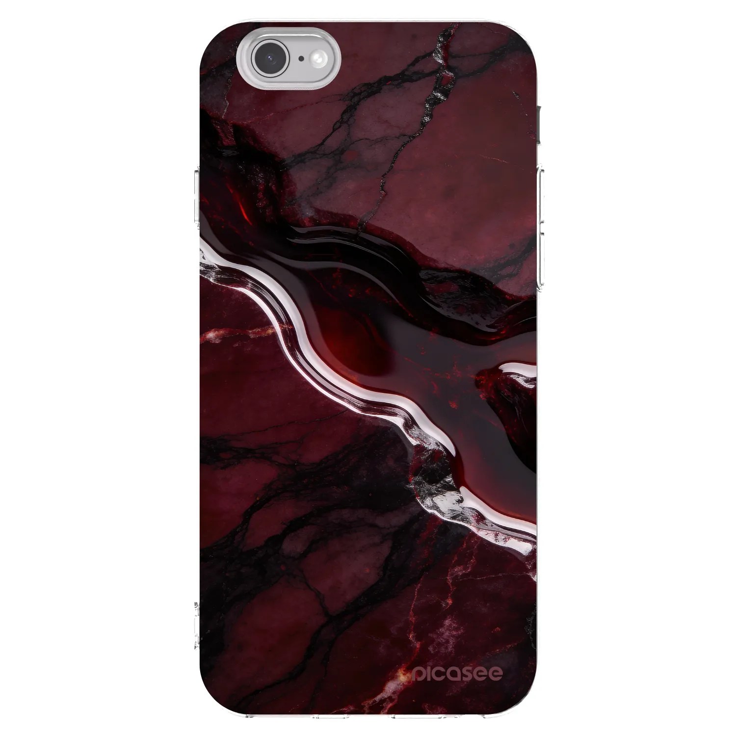 Picasee átlátszó szilikon tok az alábbi mobiltelefonokra Apple iPhone 6/6S - Cherry stone