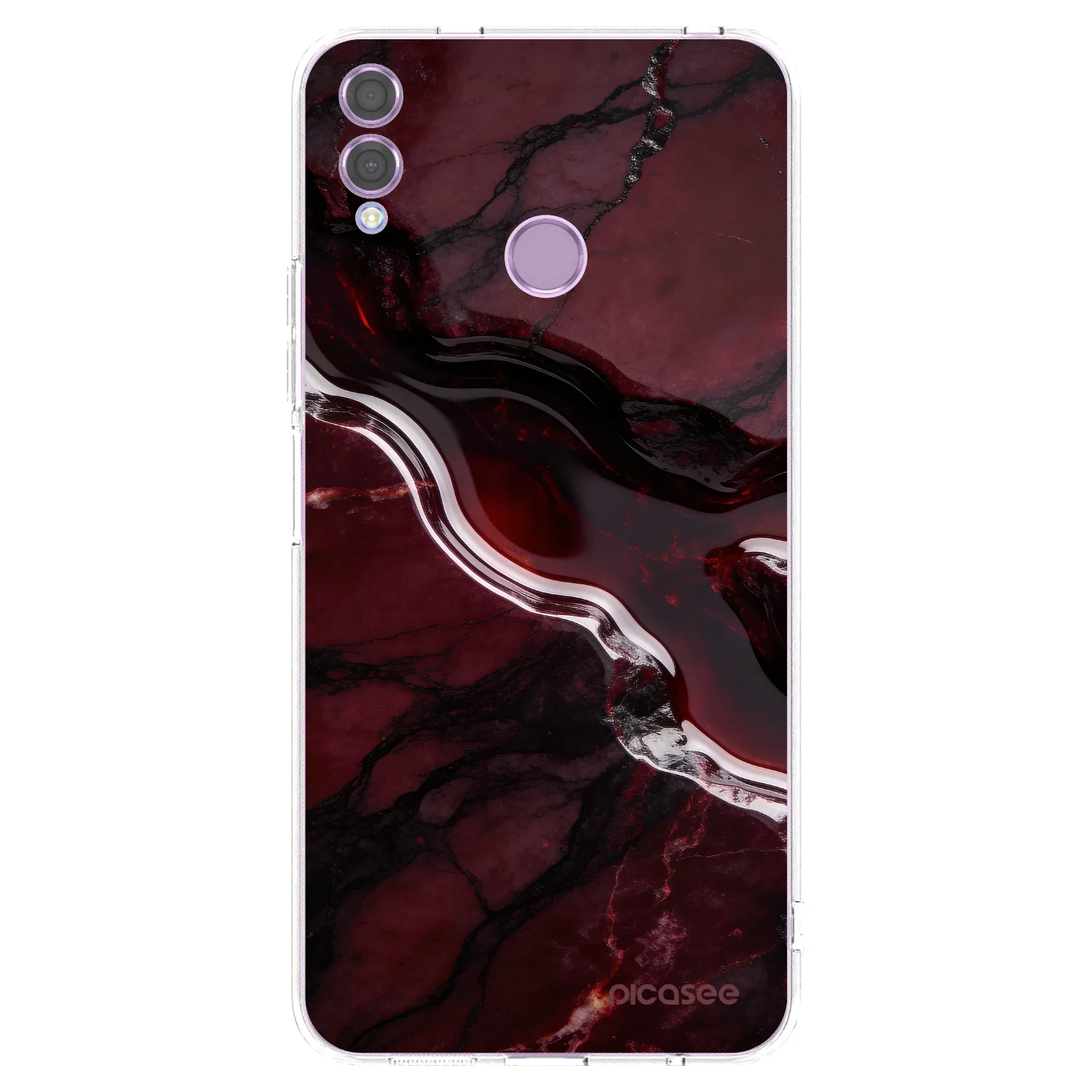 Picasee átlátszó szilikon tok az alábbi mobiltelefonokra Honor 8X - Cherry stone