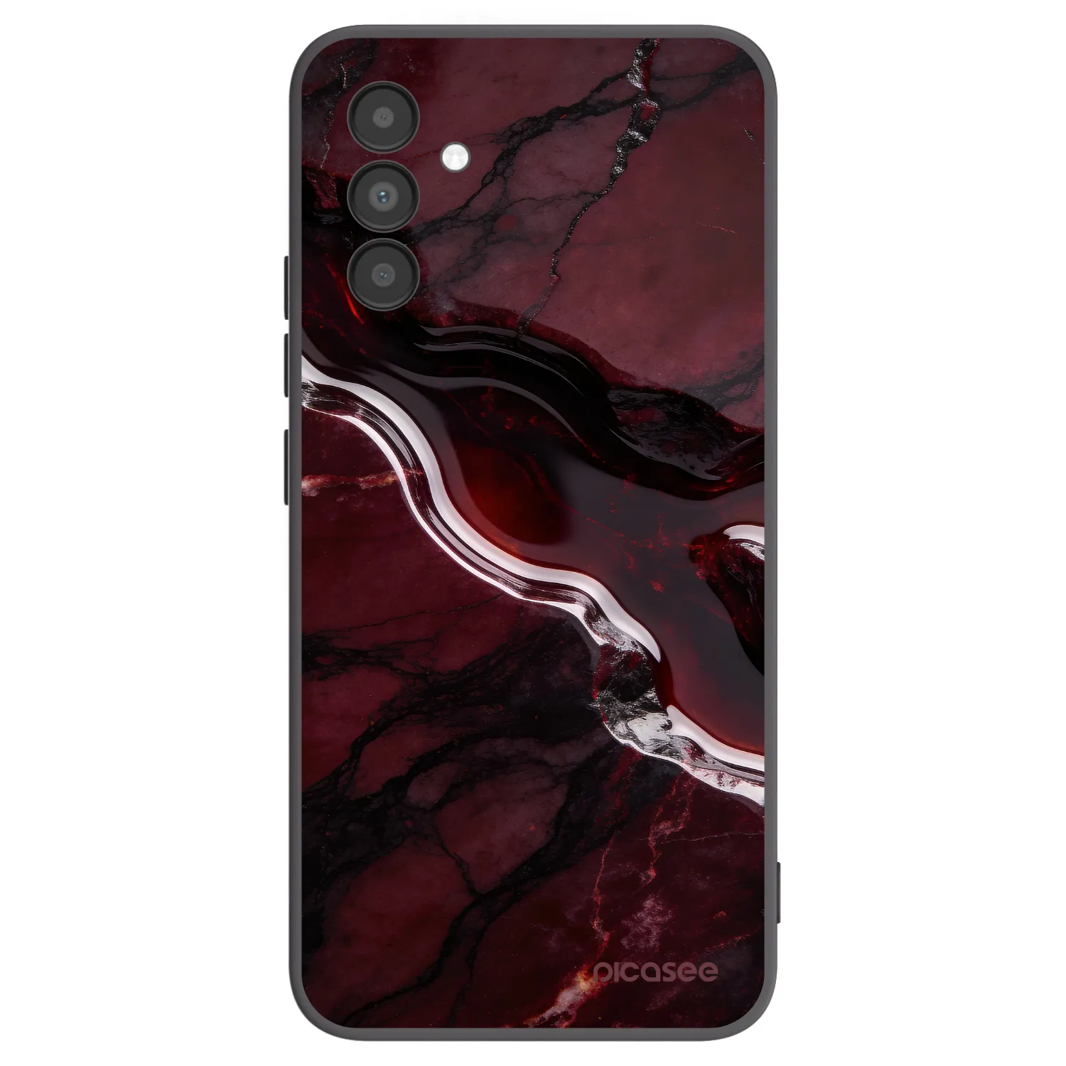 Picasee fekete szilikon tok az alábbi mobiltelefonokra Samsung Galaxy A04s A047F - Cherry stone