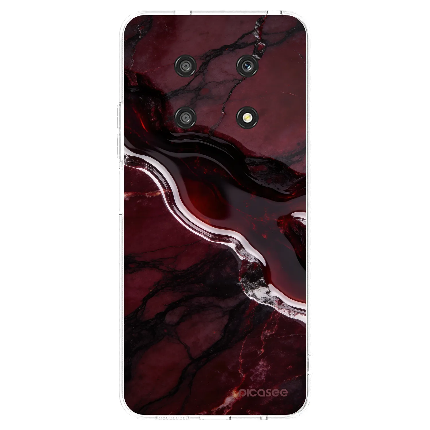 Picasee átlátszó szilikon tok az alábbi mobiltelefonokra Honor Magic4 Lite 5G - Cherry stone