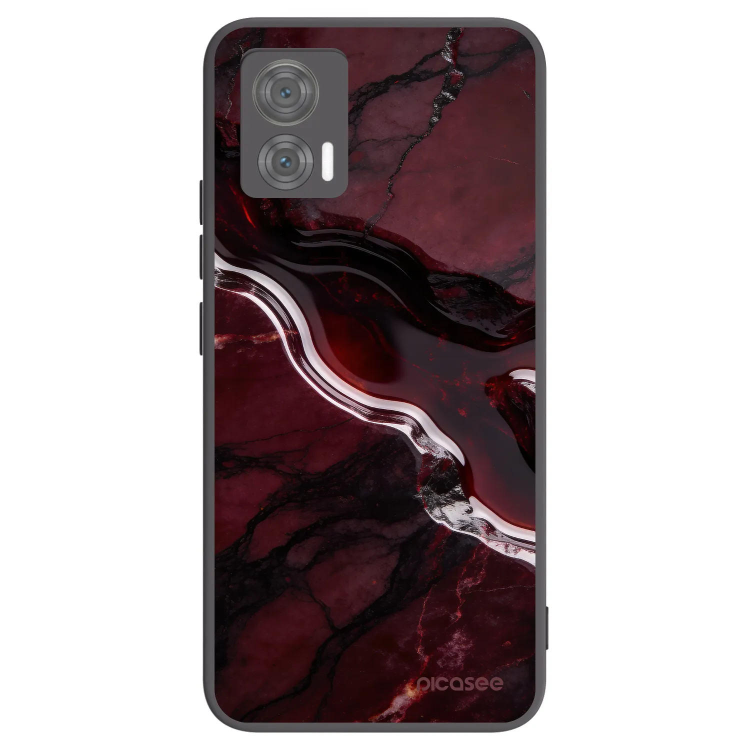 Picasee fekete szilikon tok az alábbi mobiltelefonokra Motorola Edge 30 Neo - Cherry stone