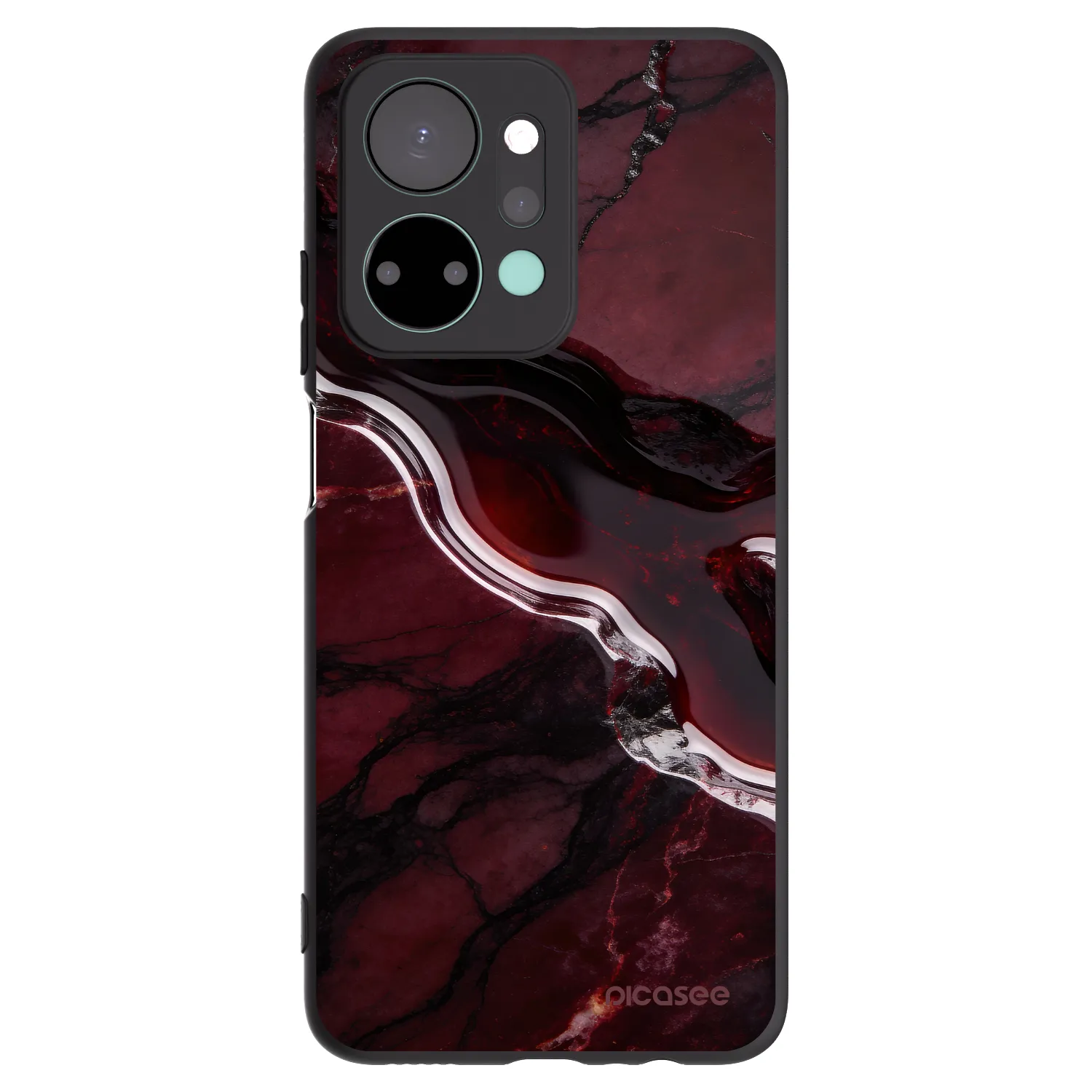 Picasee fekete szilikon tok az alábbi mobiltelefonokra Honor X7a - Cherry stone