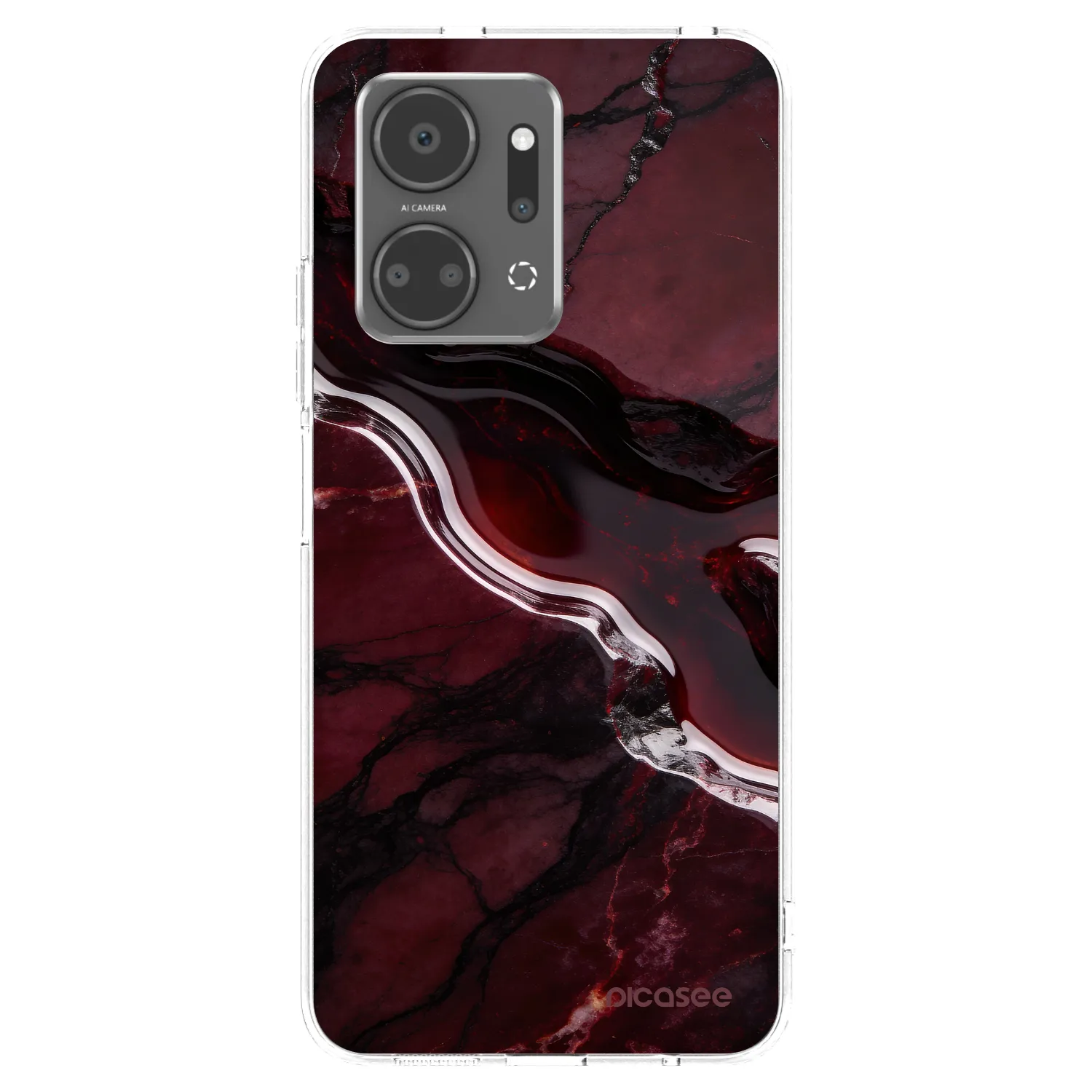 Picasee átlátszó szilikon tok az alábbi mobiltelefonokra Honor X7a - Cherry stone