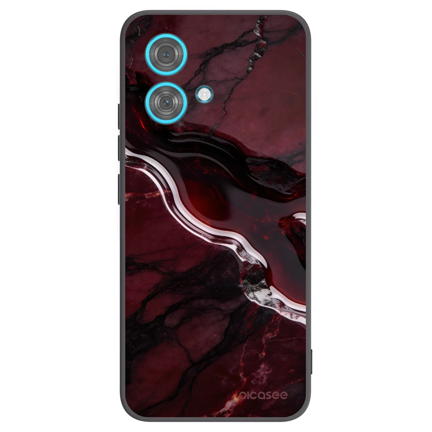 Picasee fekete szilikon tok az alábbi mobiltelefonokra Motorola Edge 40 Neo - Cherry stone