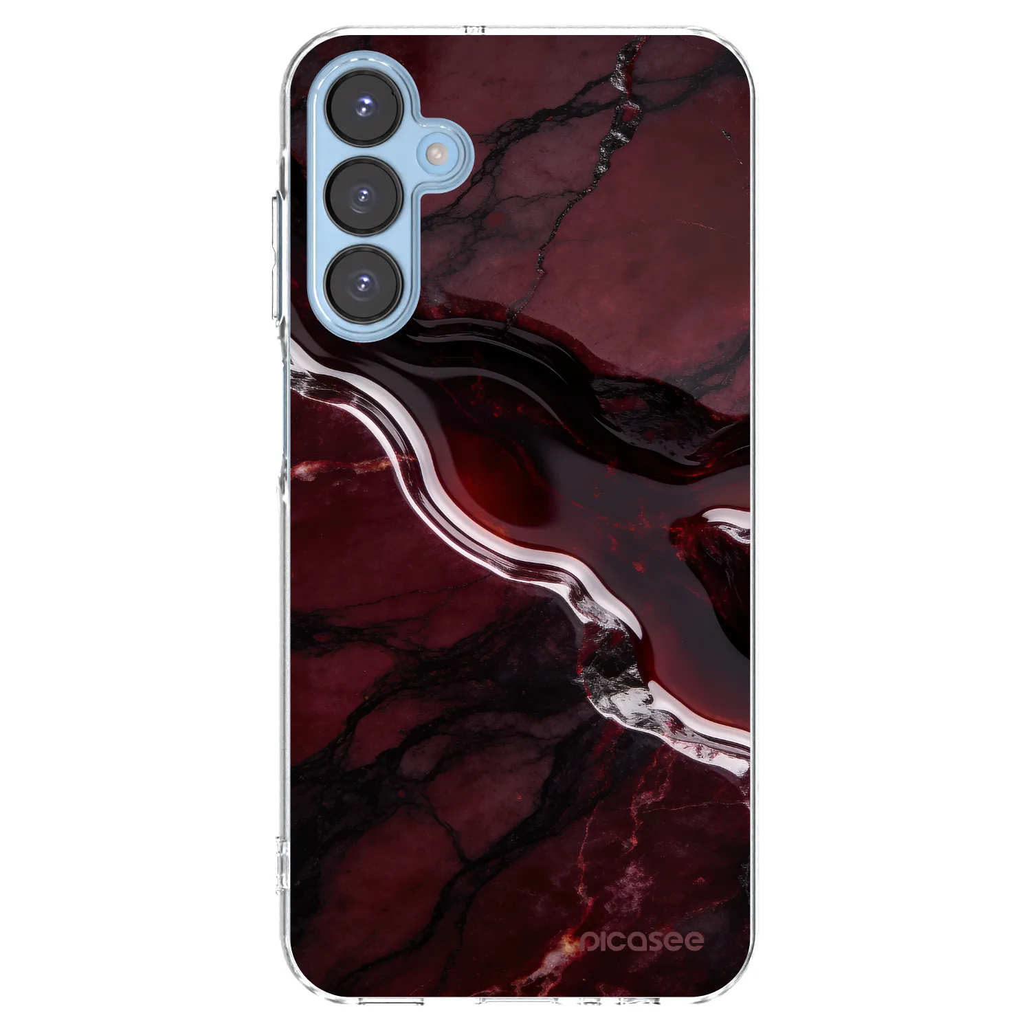 Picasee átlátszó szilikon tok az alábbi mobiltelefonokra Samsung Galaxy A15 A156B 5G - Cherry stone