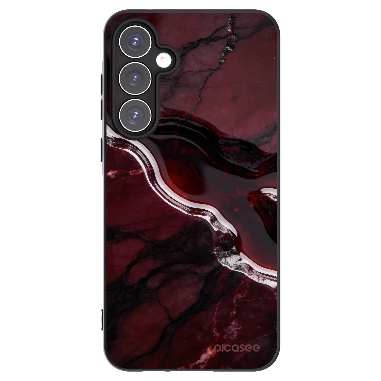 Picasee fekete szilikon tok az alábbi mobiltelefonokra Samsung Galaxy A55 5G A556B - Cherry stone