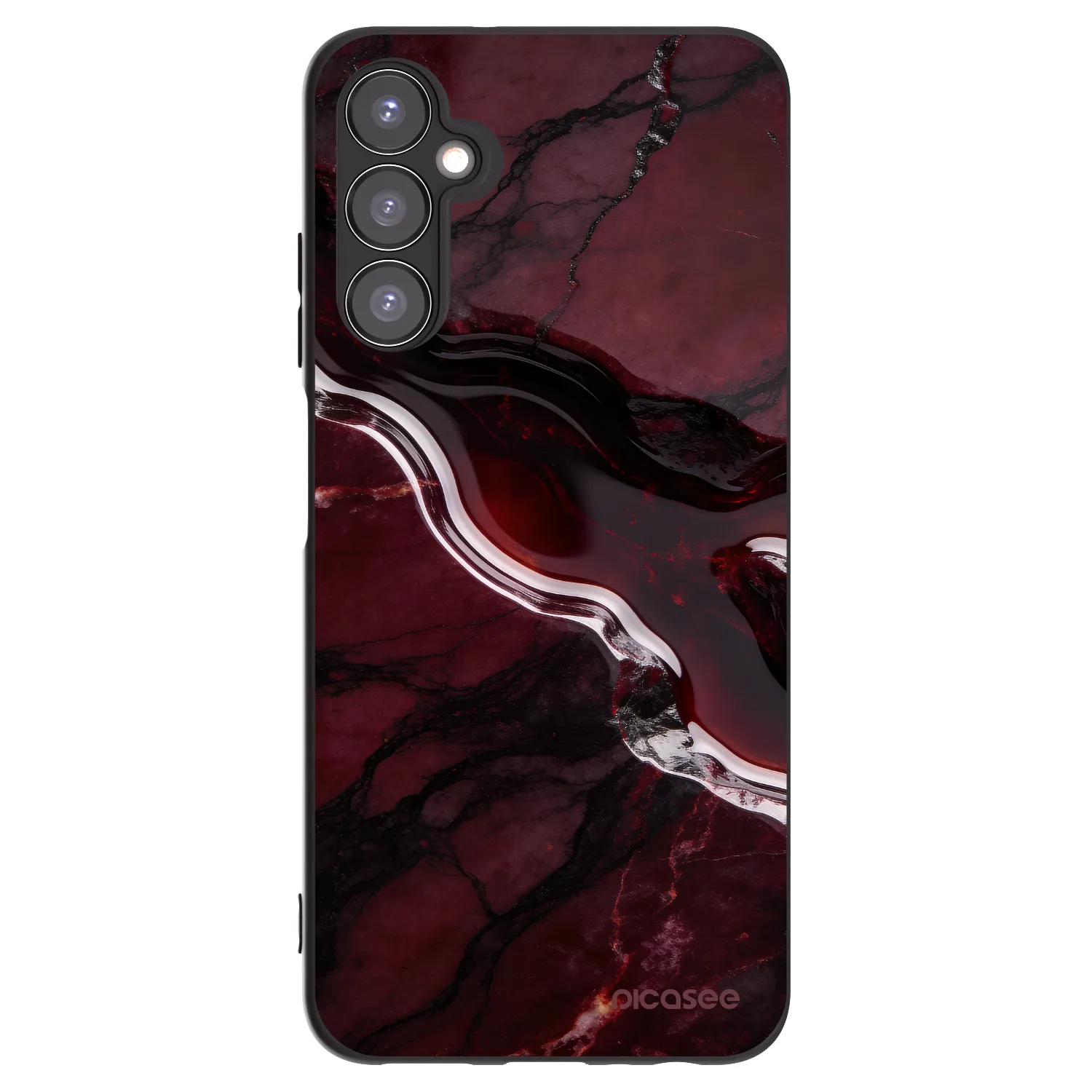 Picasee fekete szilikon tok az alábbi mobiltelefonokra Samsung Galaxy A05s A057G - Cherry stone