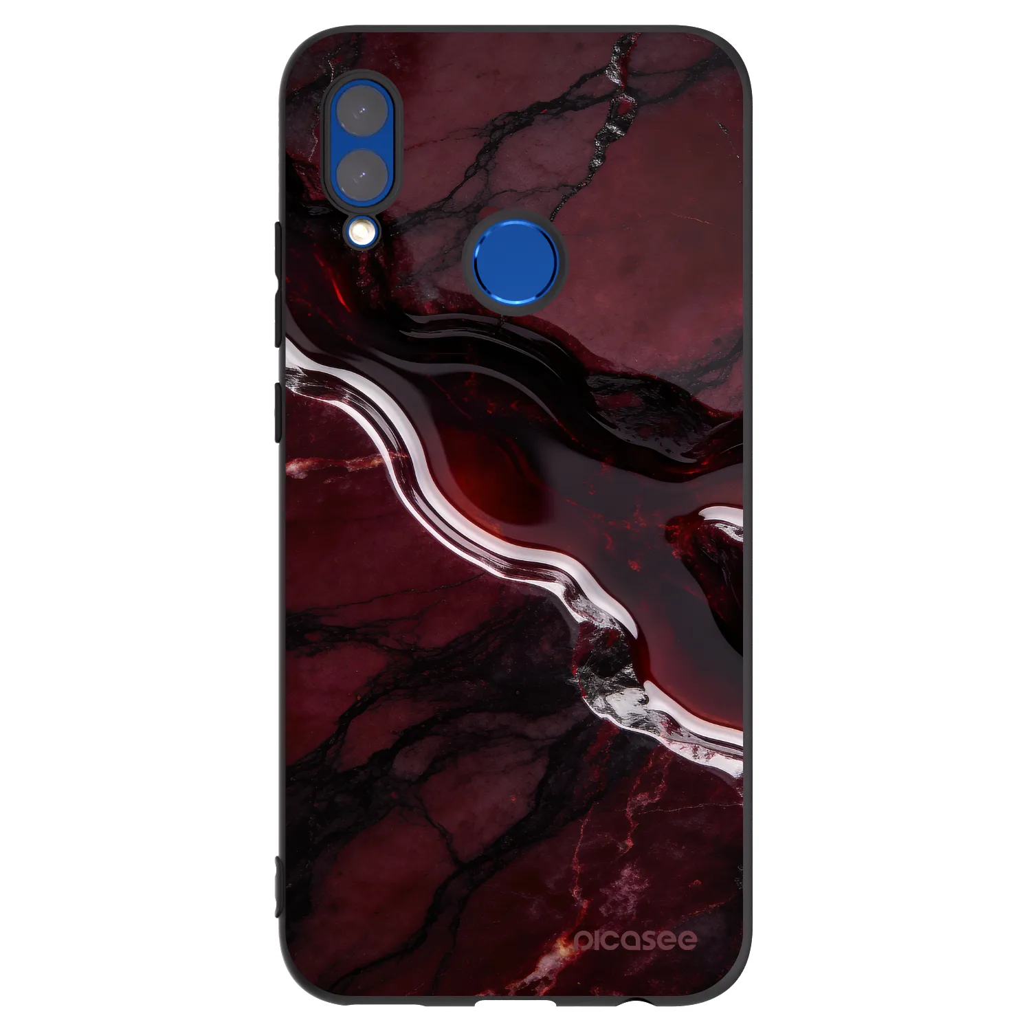 Picasee fekete szilikon tok az alábbi mobiltelefonokra Honor 10 Lite - Cherry stone