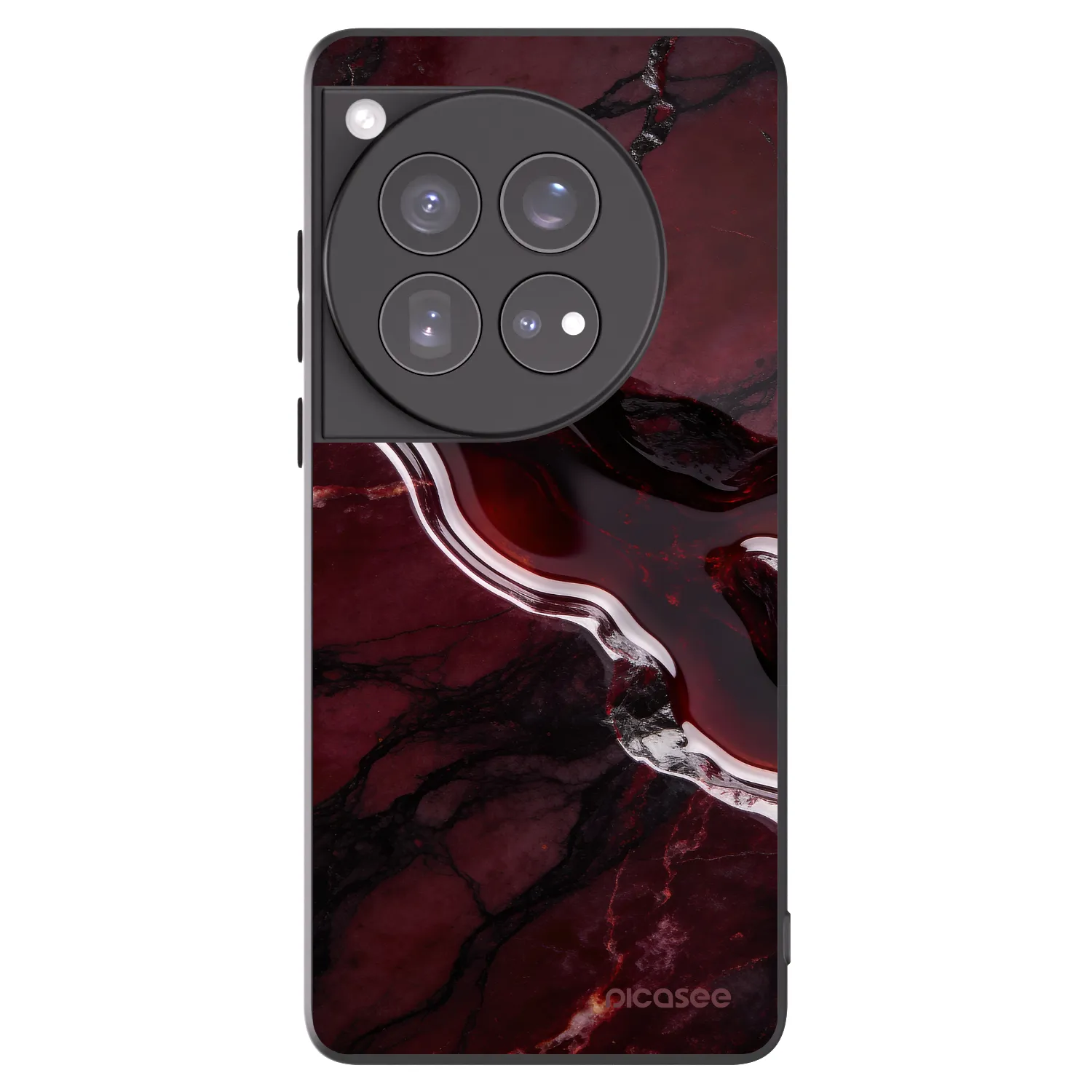 Picasee fekete szilikon tok az alábbi mobiltelefonokra OnePlus 12 5G - Cherry stone