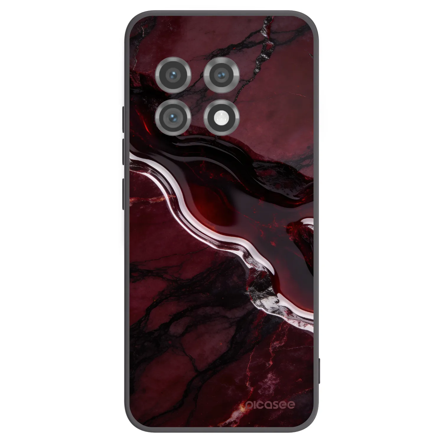 Picasee fekete szilikon tok az alábbi mobiltelefonokra OnePlus 11 5G - Cherry stone