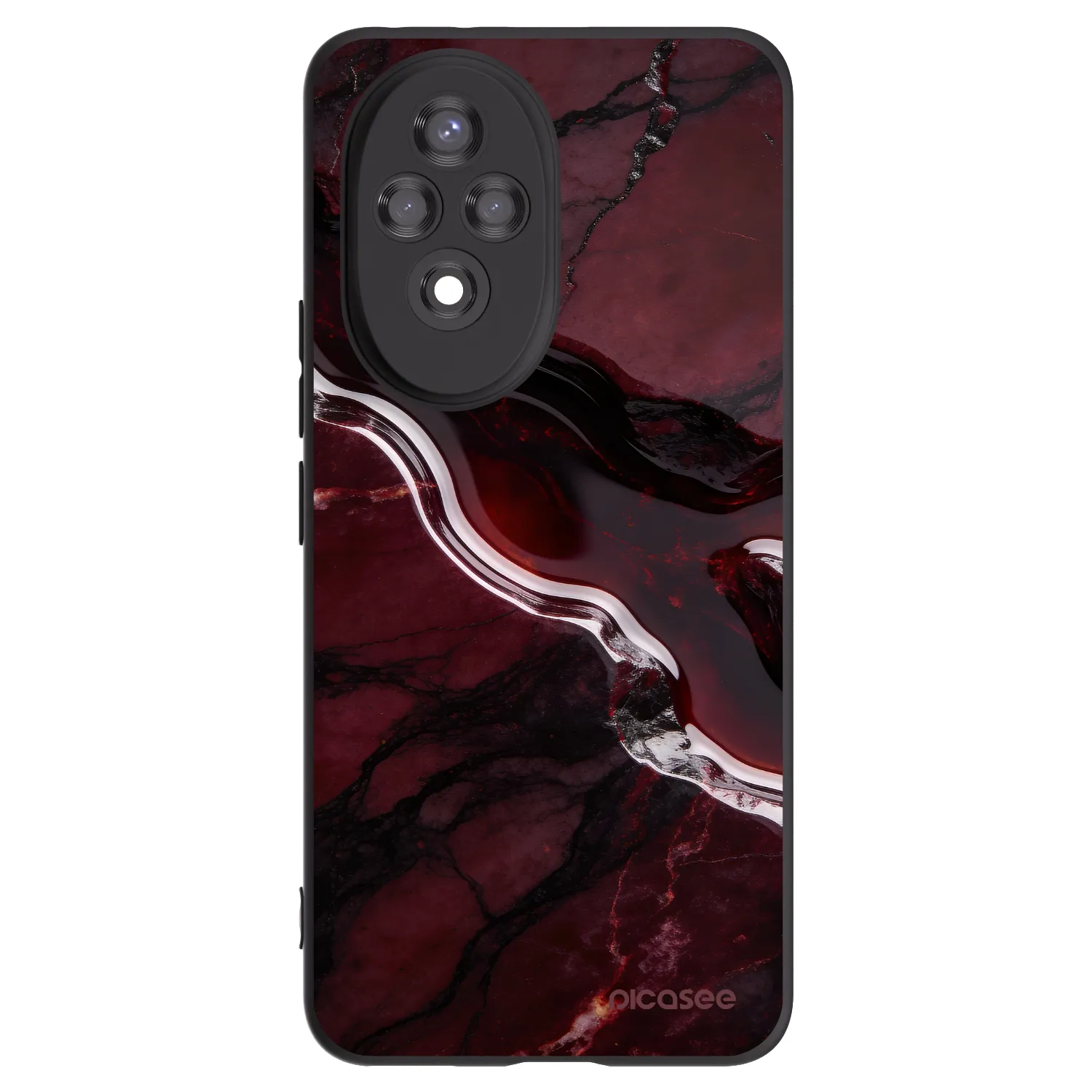 Picasee fekete szilikon tok az alábbi mobiltelefonokra Honor 200 Pro 5G - Cherry stone