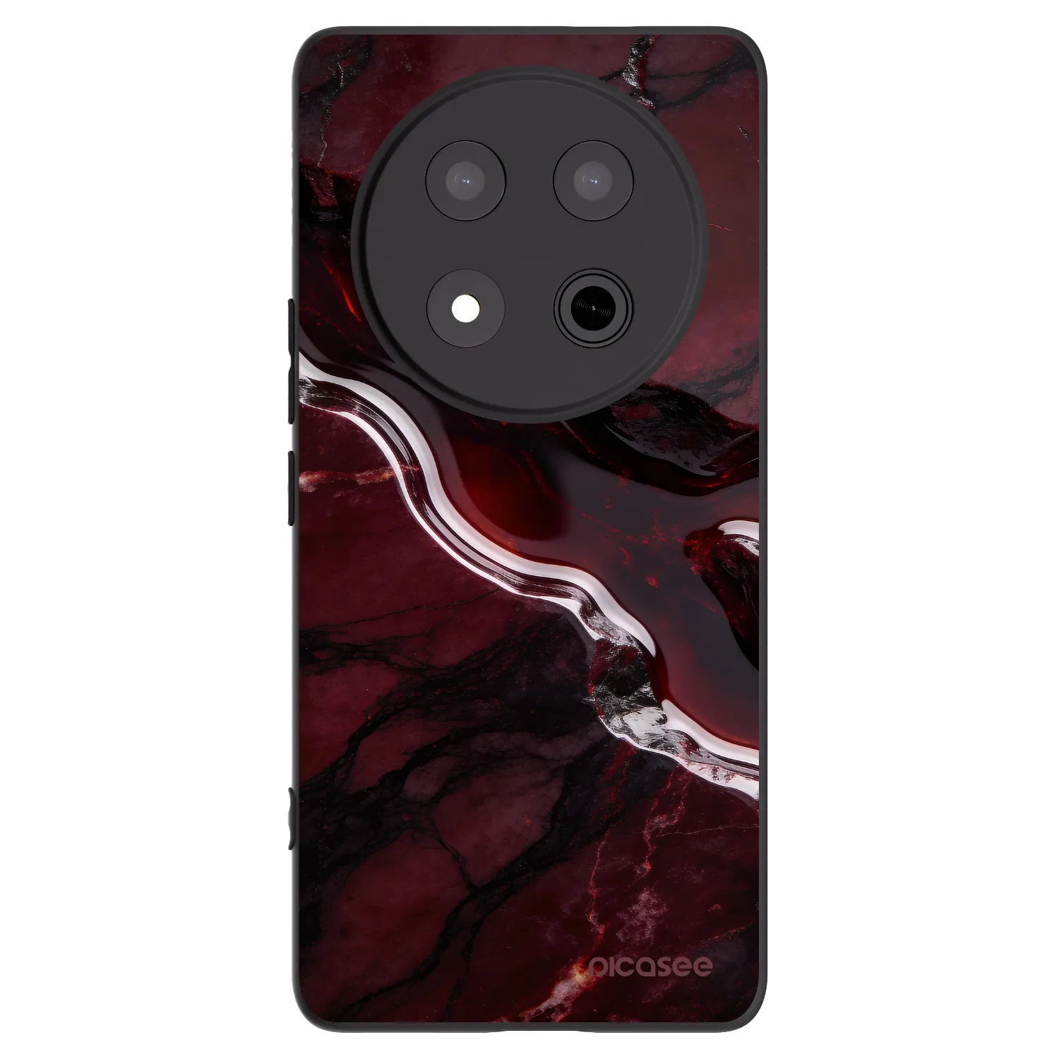 Picasee fekete szilikon tok az alábbi mobiltelefonokra Honor Magic7 Lite 5G - Cherry stone