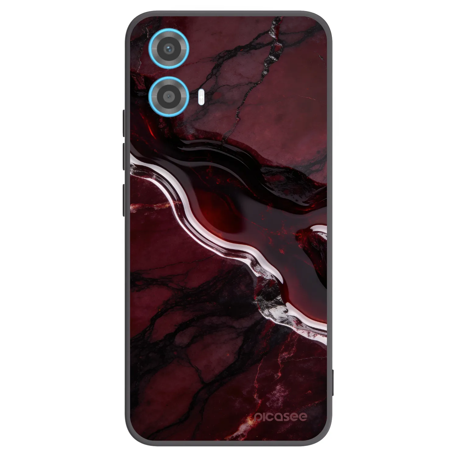 Picasee fekete szilikon tok az alábbi mobiltelefonokra Motorola Moto G34 5G - Cherry stone