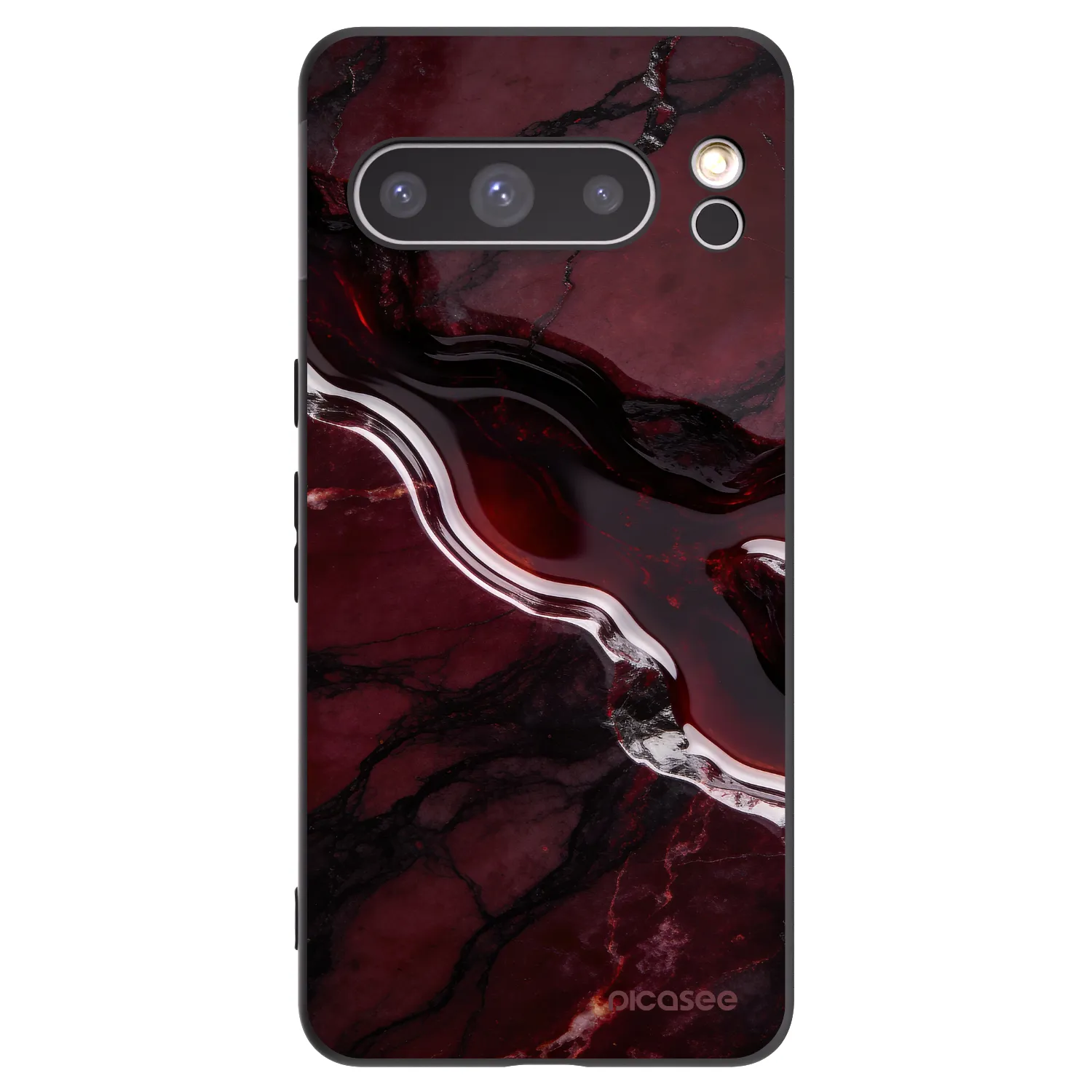 Picasee fekete szilikon tok az alábbi mobiltelefonokra Google Pixel 8 Pro - Cherry stone
