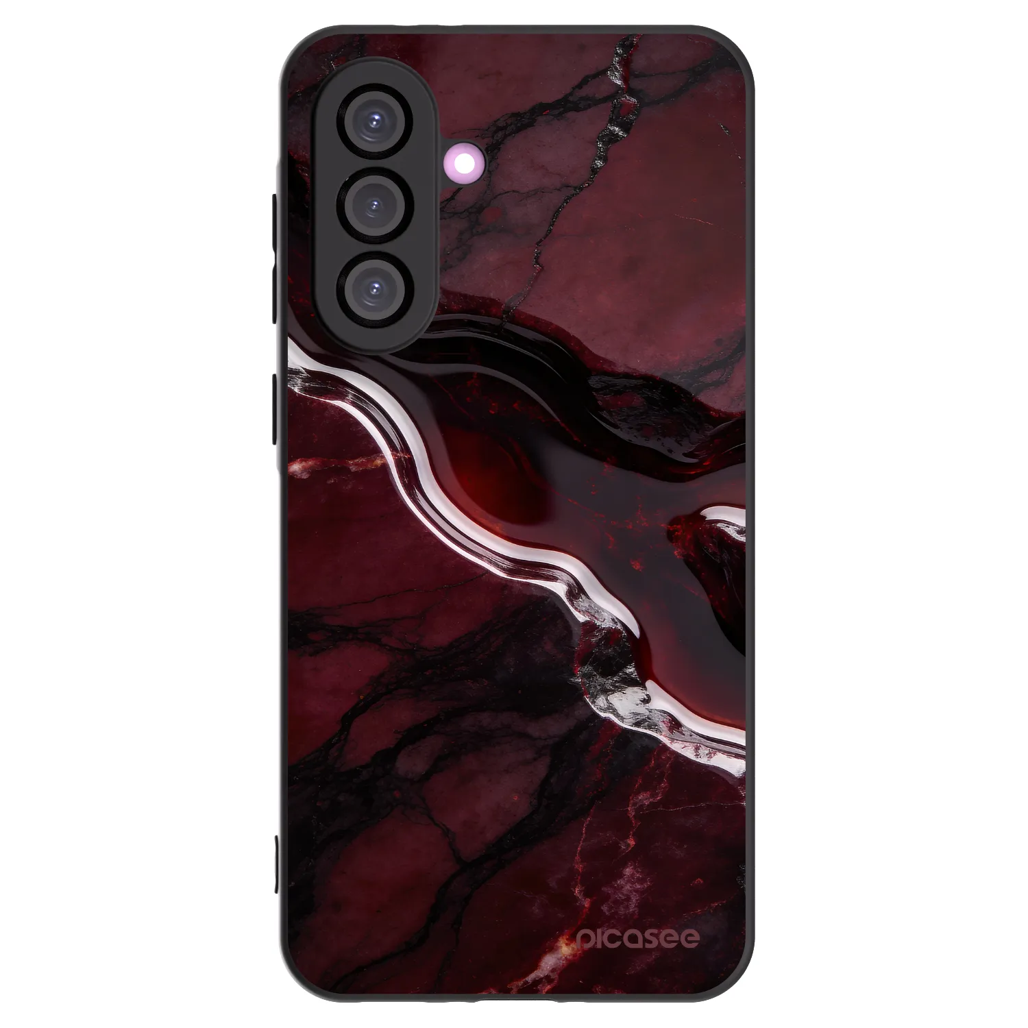 Picasee fekete szilikon tok az alábbi mobiltelefonokra Samsung Galaxy A56 5G A566B - Cherry stone