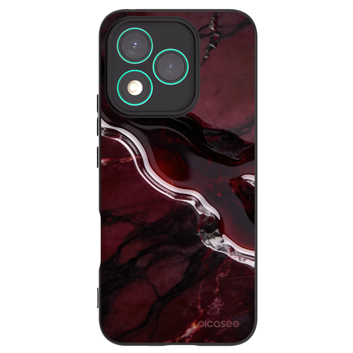Picasee fekete szilikon tok az alábbi mobiltelefonokra Honor 400 Lite 5G - Cherry stone