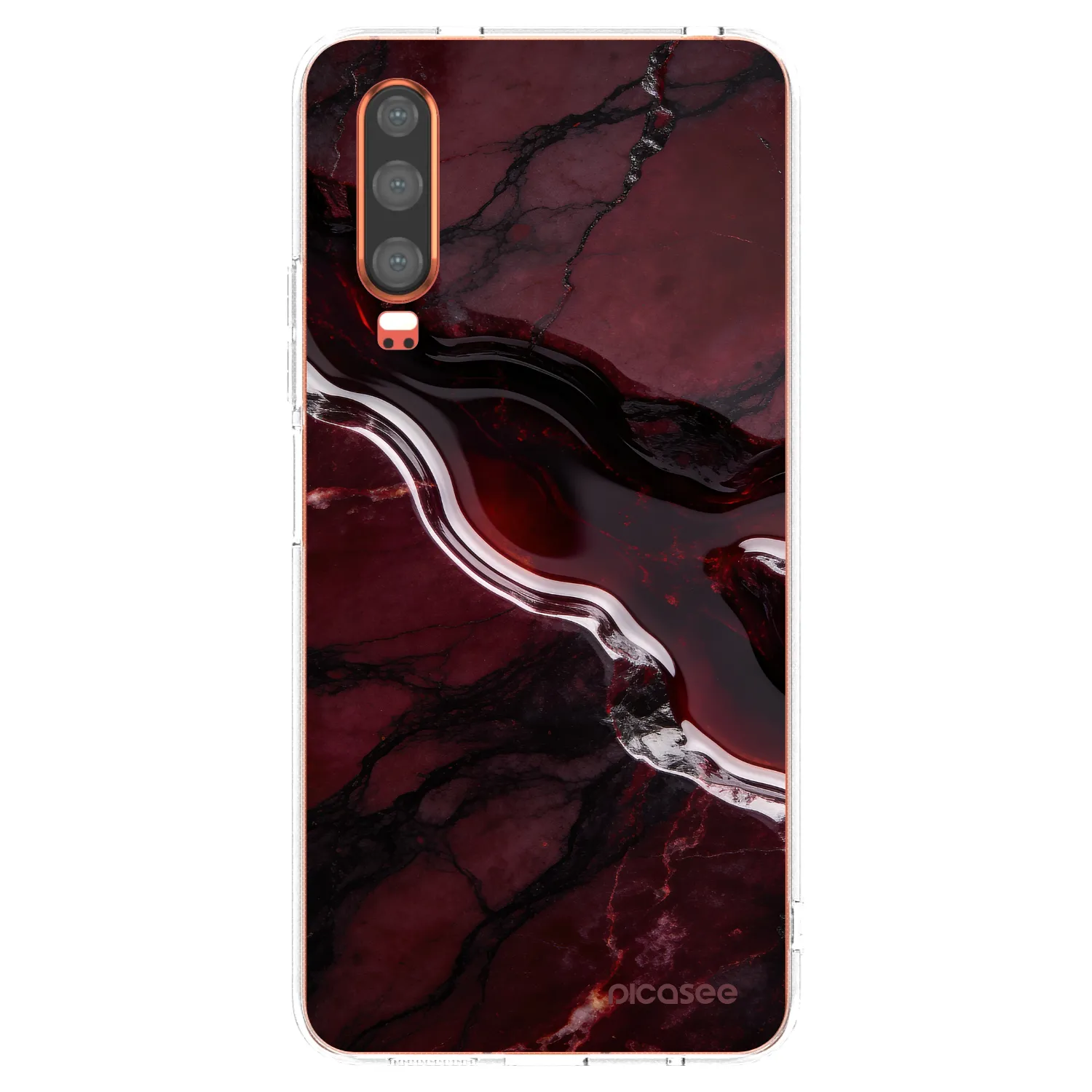 Picasee átlátszó szilikon tok az alábbi mobiltelefonokra Huawei P30 - Cherry stone