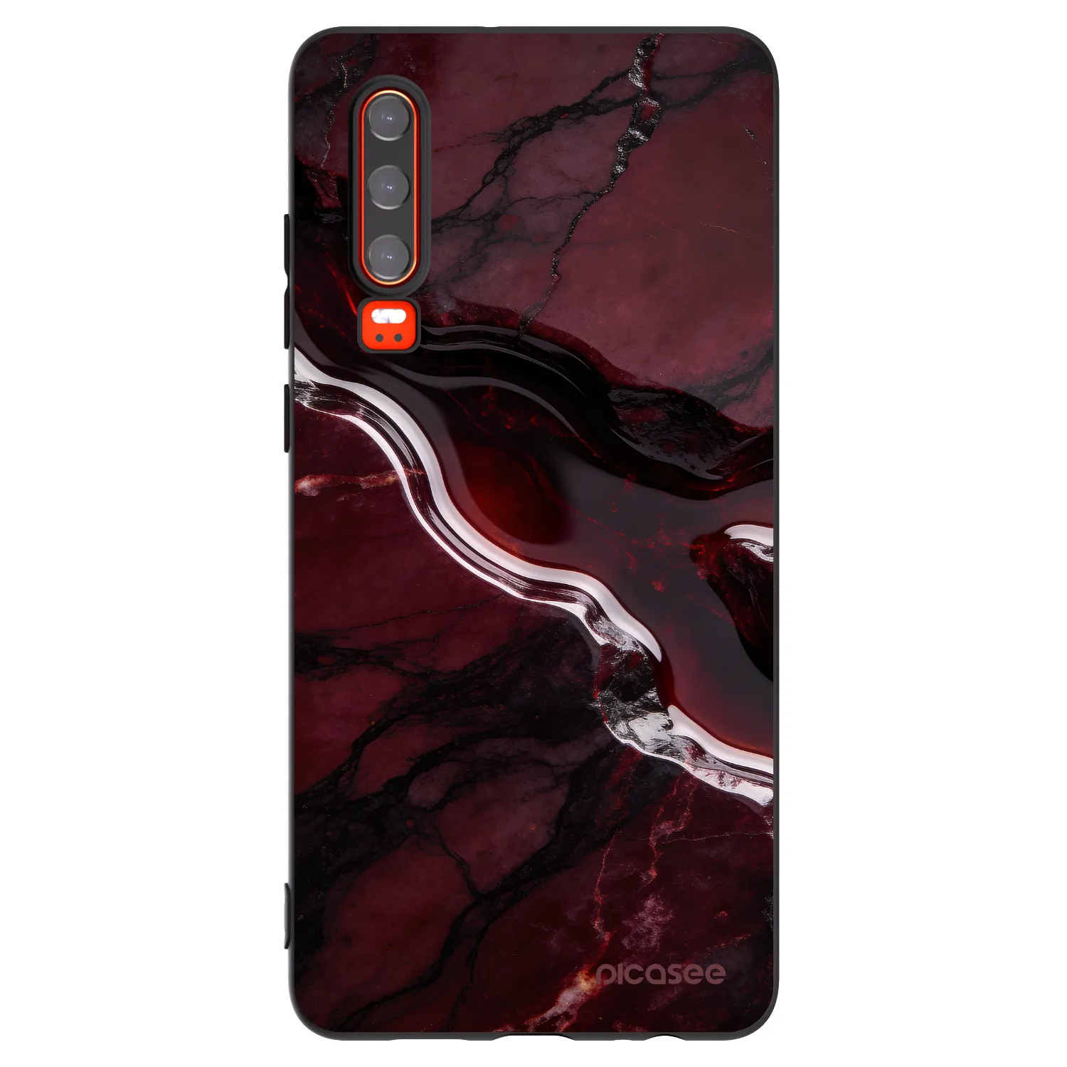 Picasee fekete szilikon tok az alábbi mobiltelefonokra Huawei P30 - Cherry stone