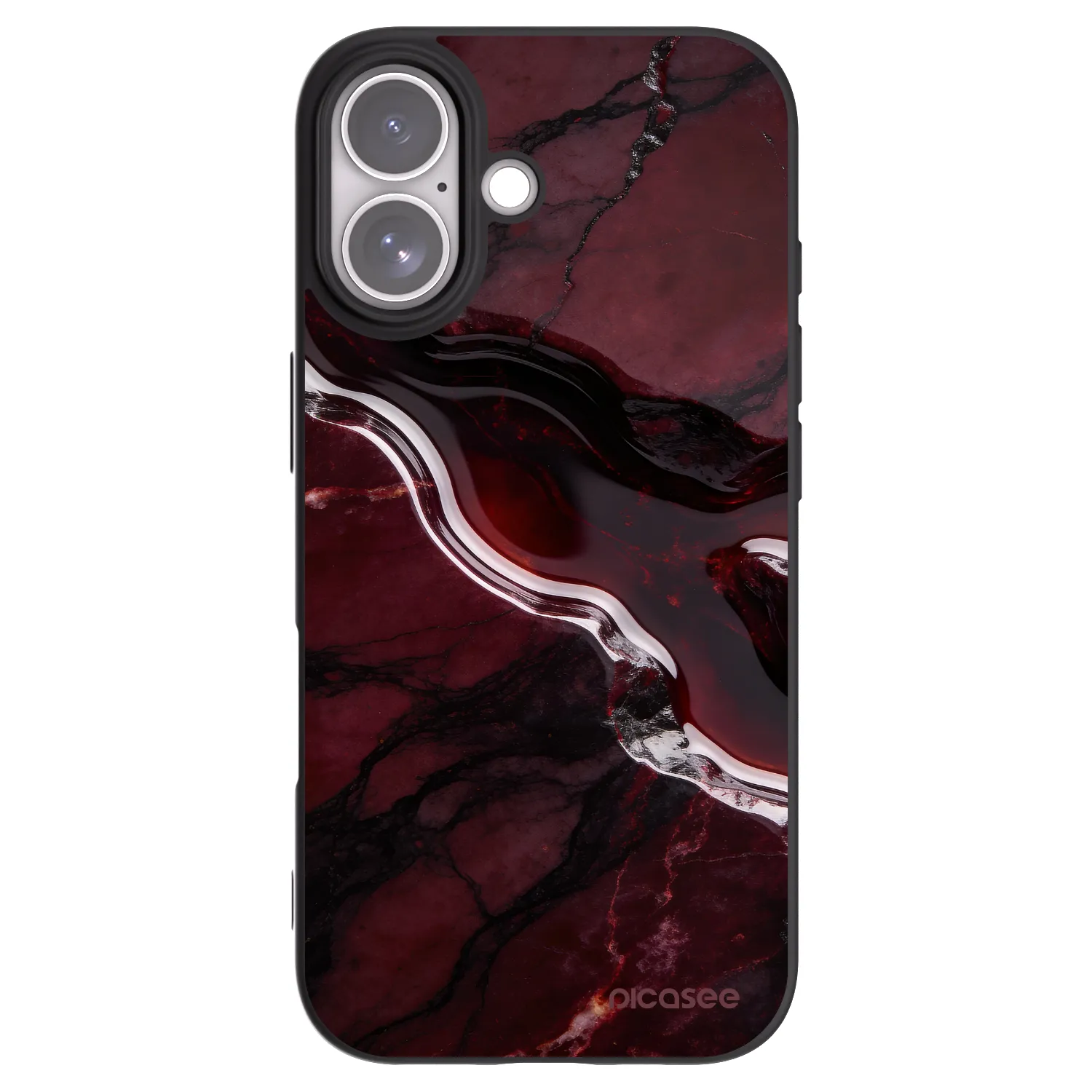 Picasee fekete szilikon tok az alábbi mobiltelefonokra Apple iPhone 17 - Cherry stone