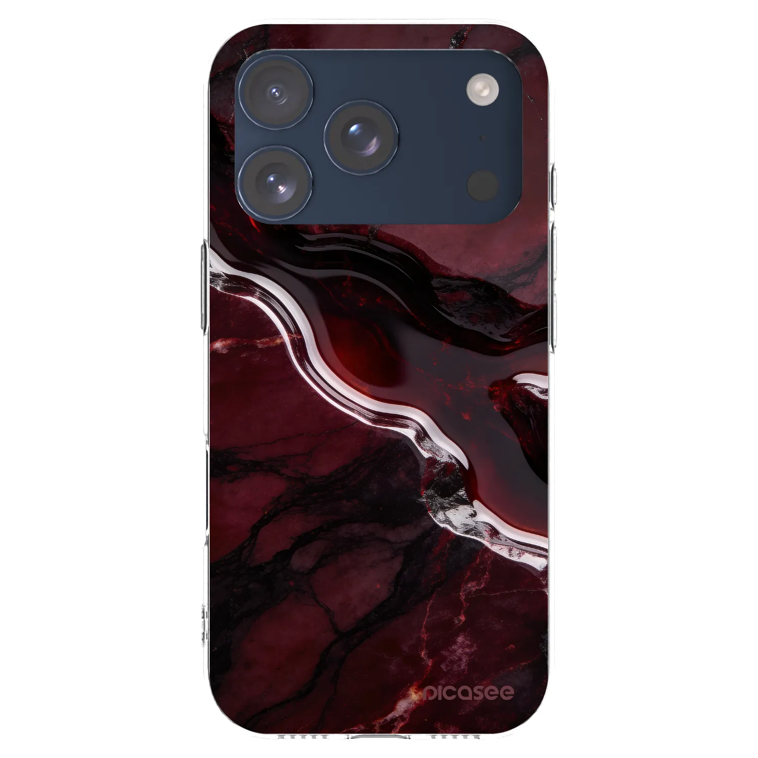 Picasee átlátszó szilikon tok az alábbi mobiltelefonokra Apple iPhone 17 Pro - Cherry stone