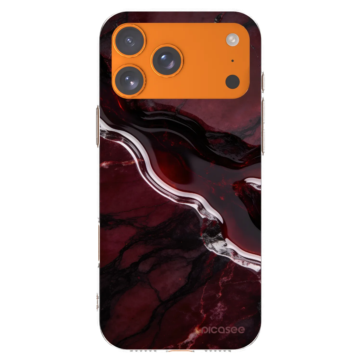 Picasee átlátszó szilikon tok az alábbi mobiltelefonokra Apple iPhone 17 Pro Max - Cherry stone