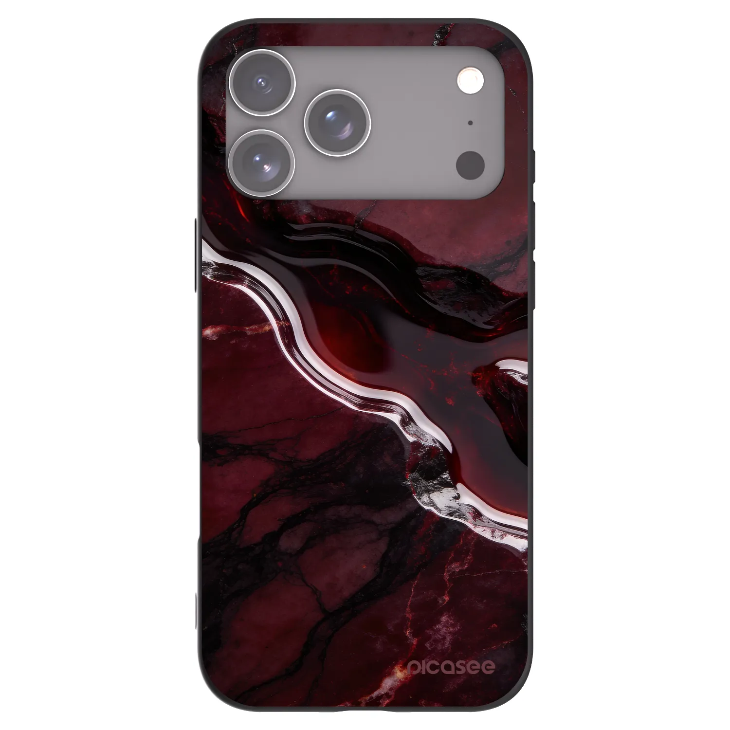 Picasee fekete szilikon tok az alábbi mobiltelefonokra Apple iPhone 17 Pro Max - Cherry stone
