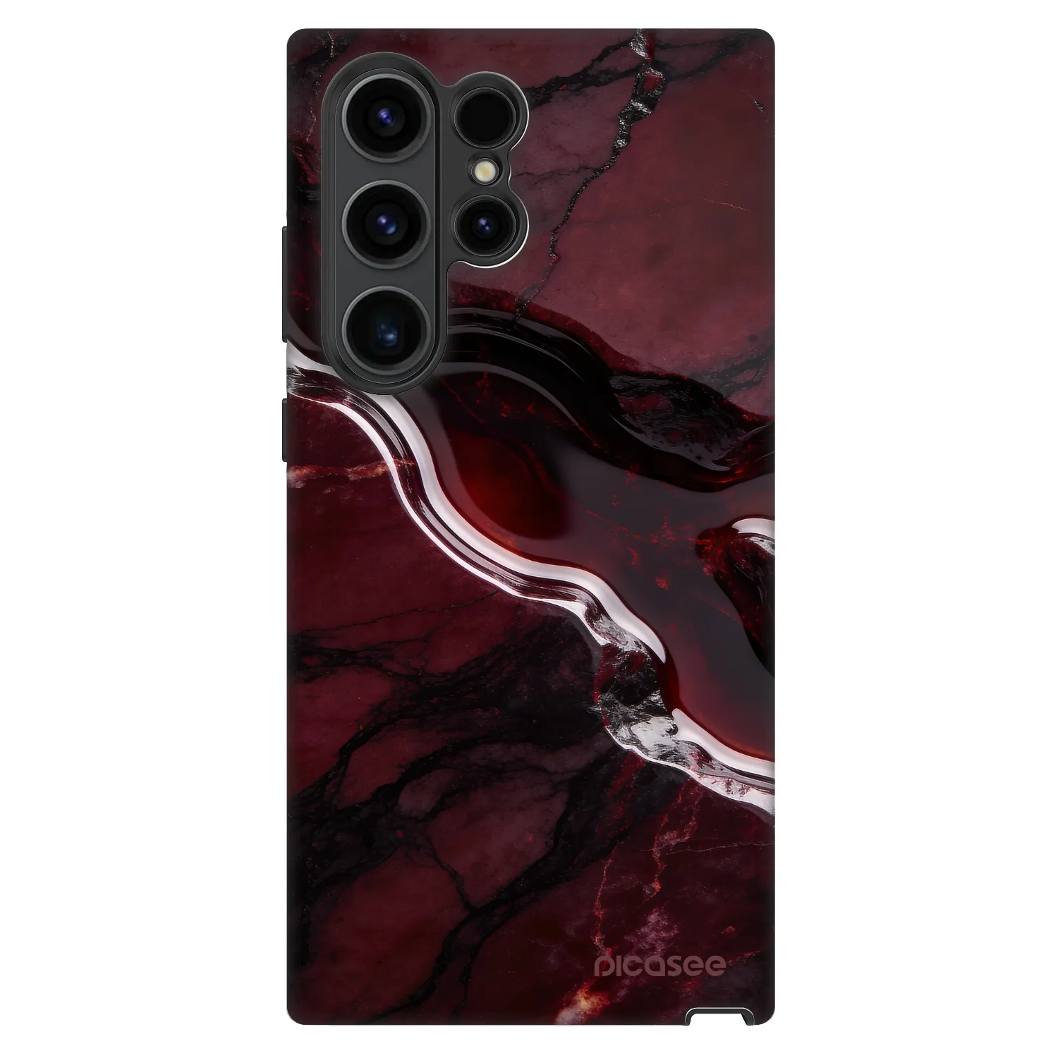 Picasee Fashion Case Samsung Galaxy S23 Ultra 5G - Cherry stone