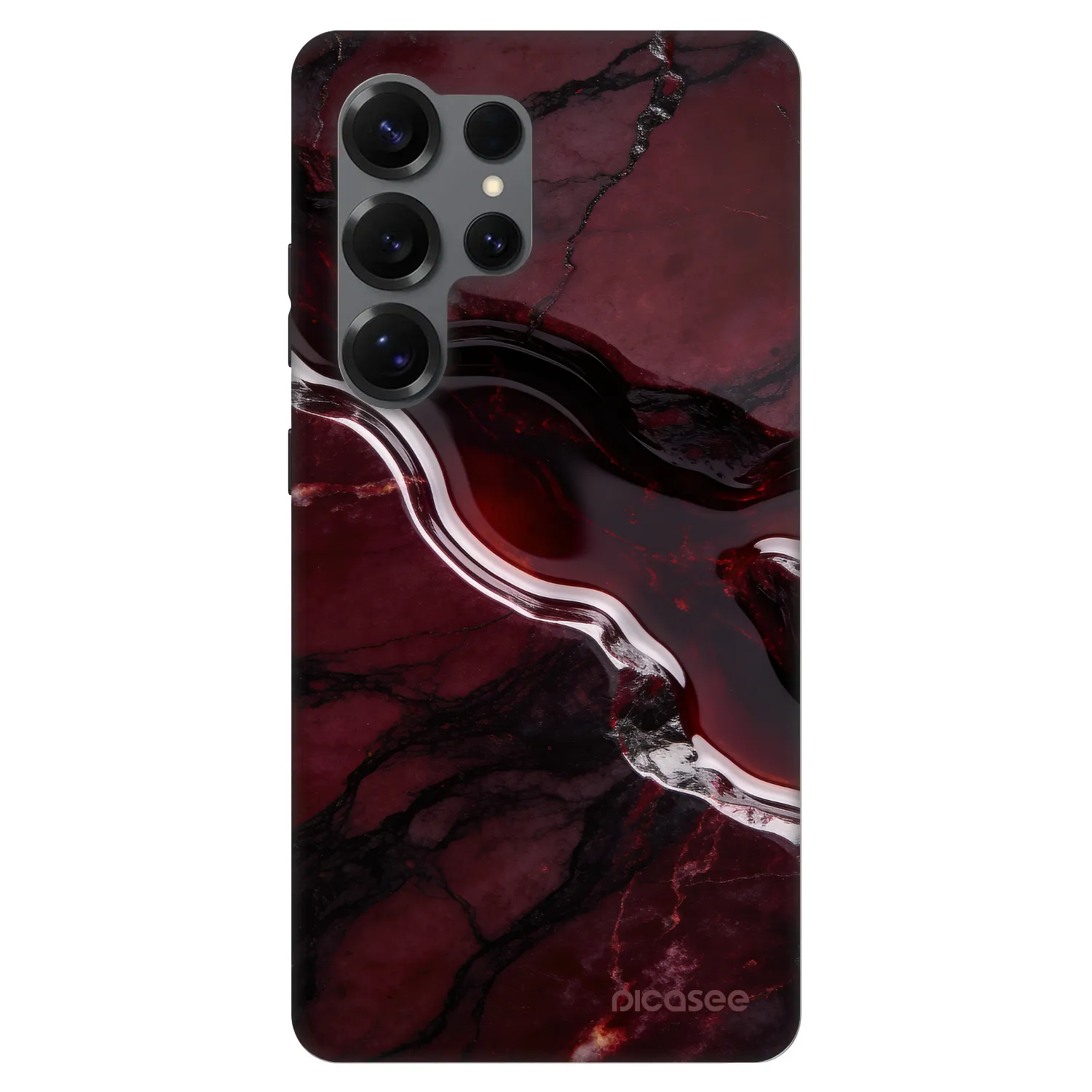 Picasee Fashion Case PowerShare pro Samsung Galaxy S25 Ultra 5G - Cherry stone