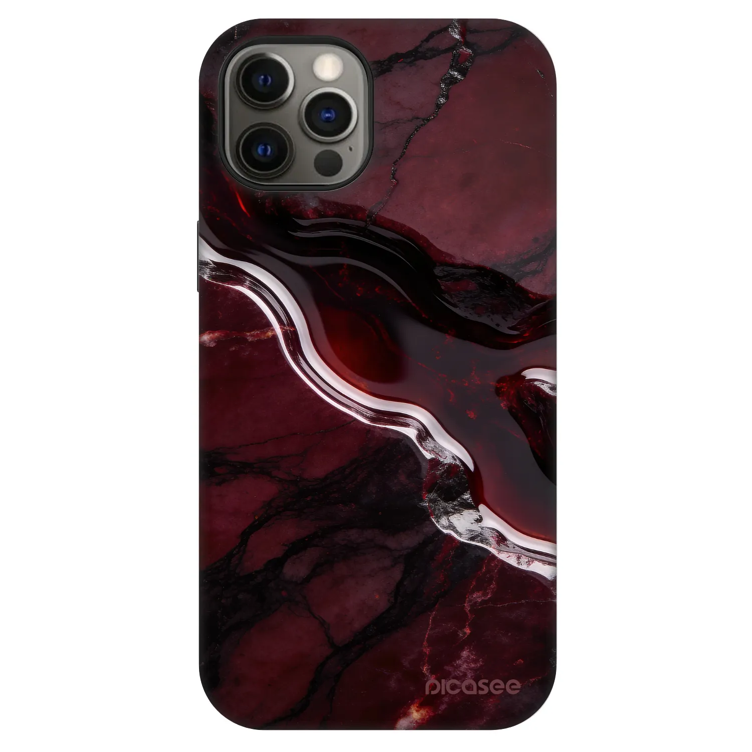 Picasee Fashion Case MagSafe Apple iPhone 12 Pro - Cherry stone