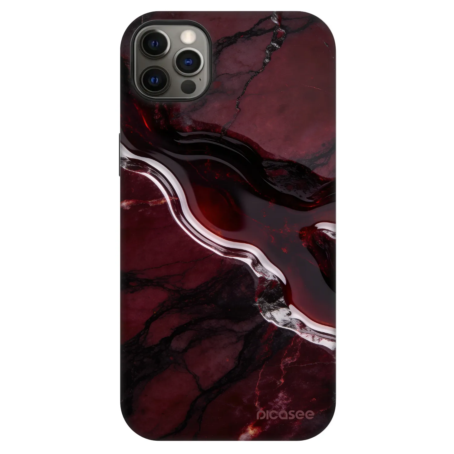Picasee Fashion Case MagSafe Apple iPhone 12 Pro Max - Cherry stone