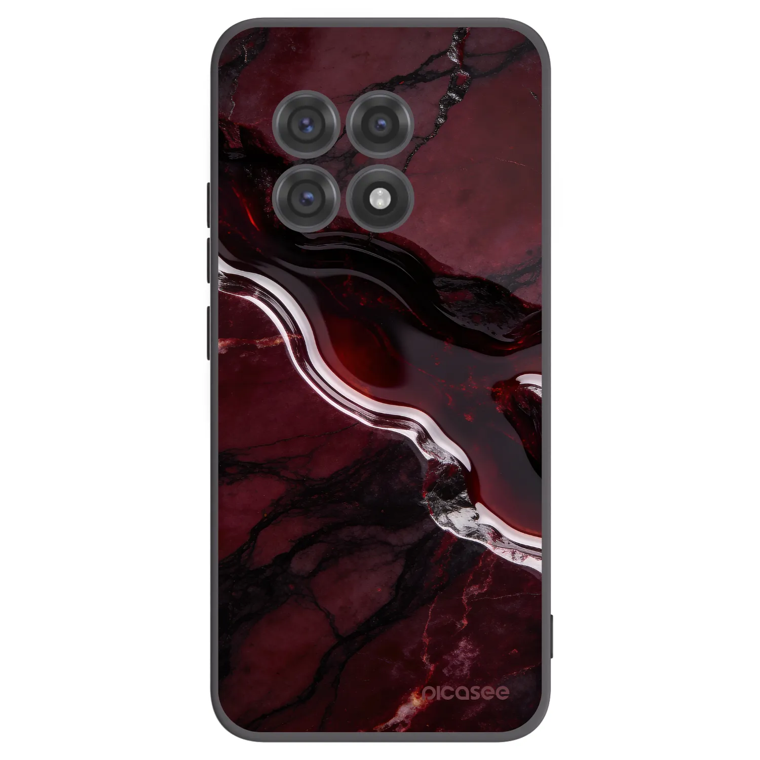 Picasee fekete szilikon tok az alábbi mobiltelefonokra OnePlus 13R 5G - Cherry stone