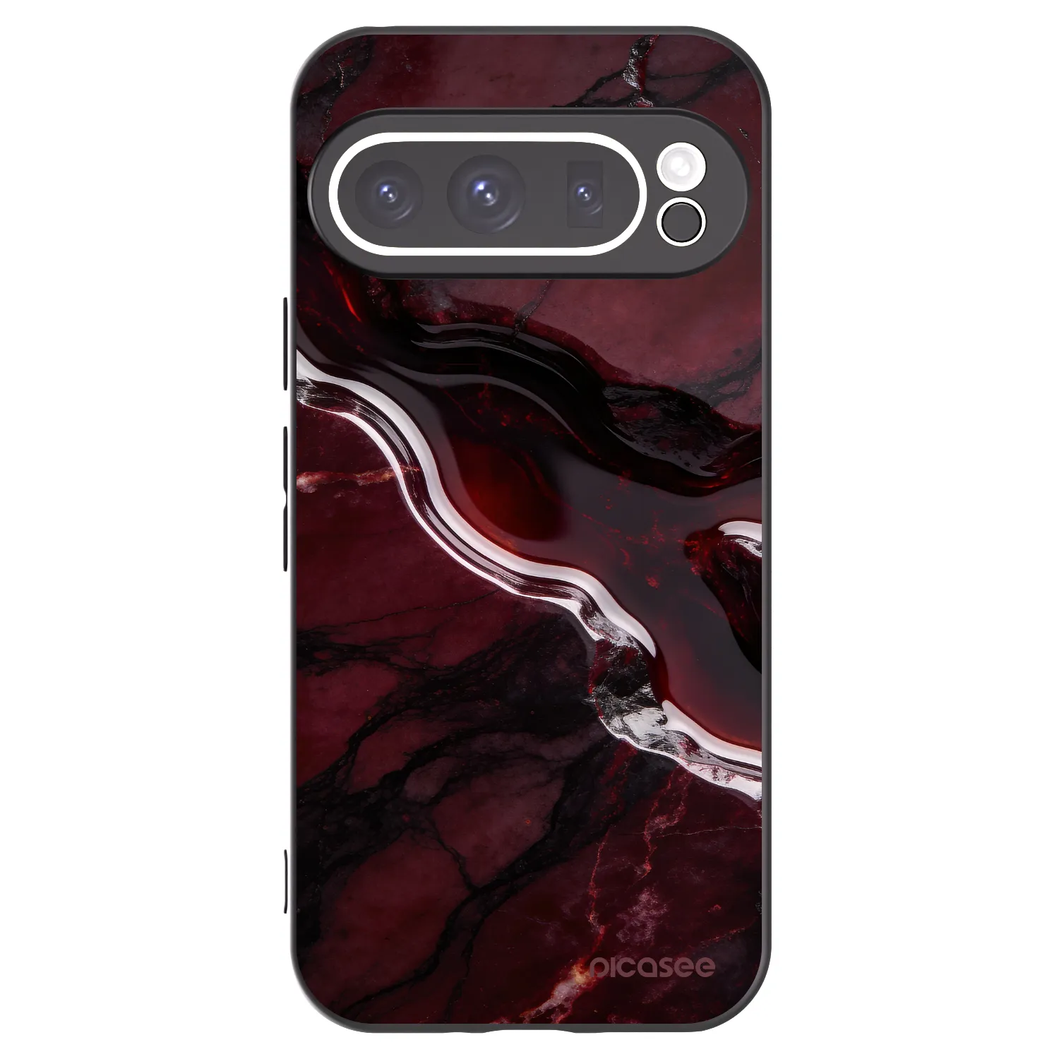 Picasee fekete szilikon tok az alábbi mobiltelefonokra Google Pixel 9 Pro XL - Cherry stone