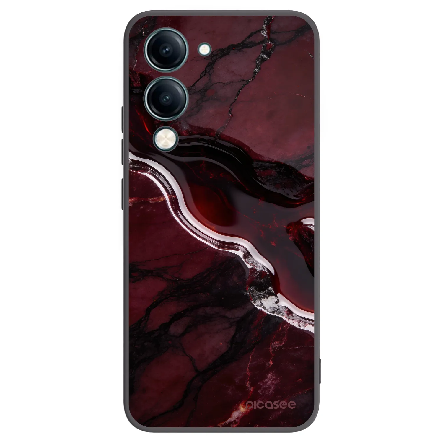 Picasee fekete szilikon tok az alábbi mobiltelefonokra Vivo Y29s 5G - Cherry stone