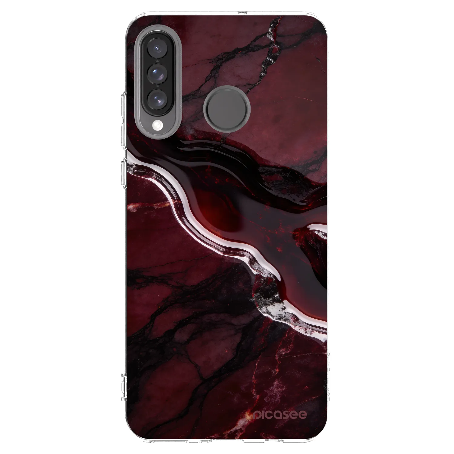 Picasee átlátszó szilikon tok az alábbi mobiltelefonokra Huawei P30 Lite - Cherry stone