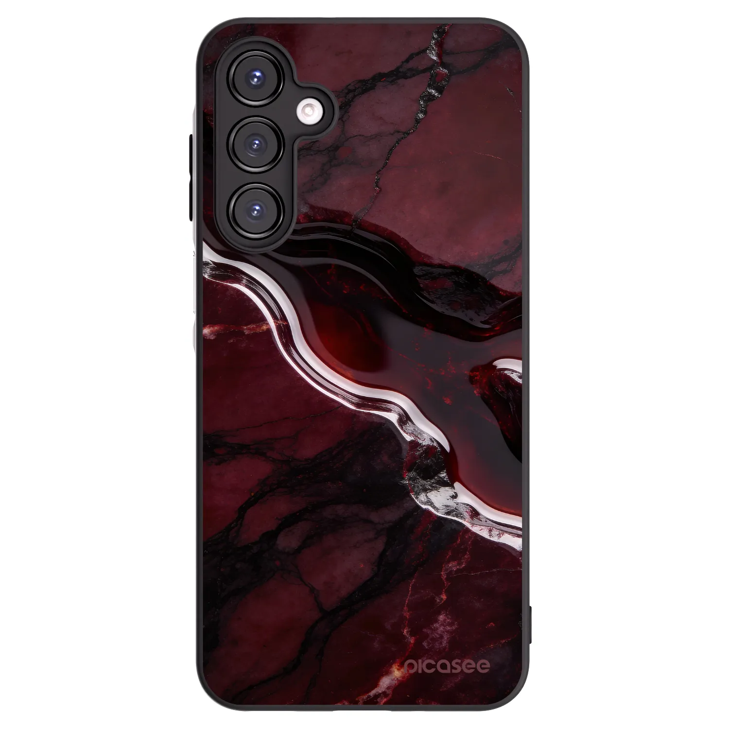 Picasee fekete szilikon tok az alábbi mobiltelefonokra Samsung Galaxy A16 4G - Cherry stone