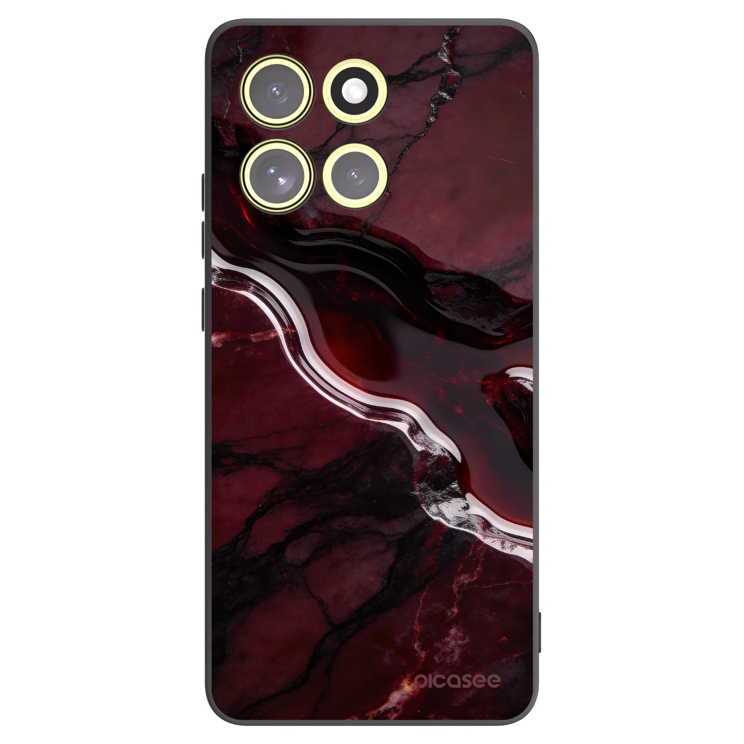 Picasee fekete szilikon tok az alábbi mobiltelefonokra Motorola Moto G86 Power 5G - Cherry stone