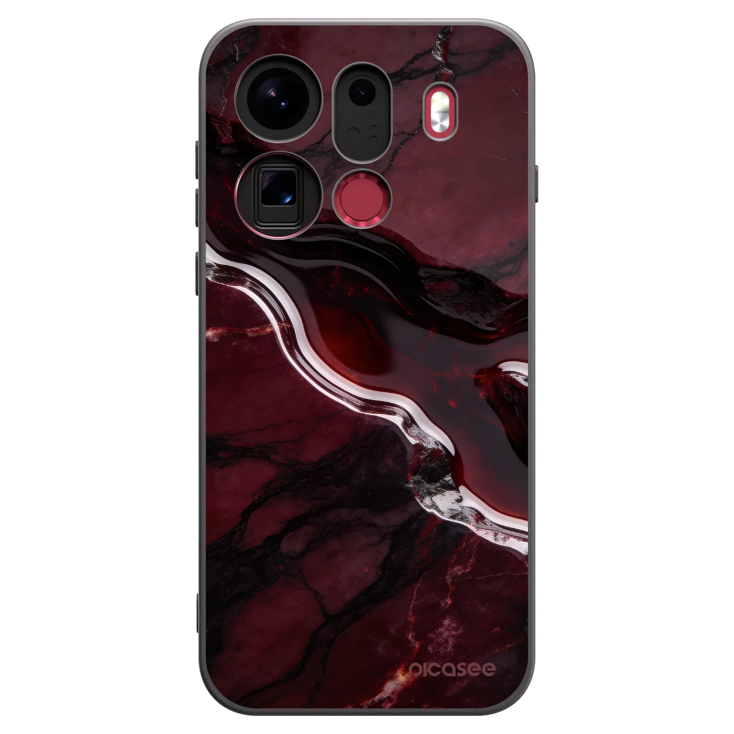 Picasee fekete szilikon tok az alábbi mobiltelefonokra OPPO Find X9 Pro - Cherry stone