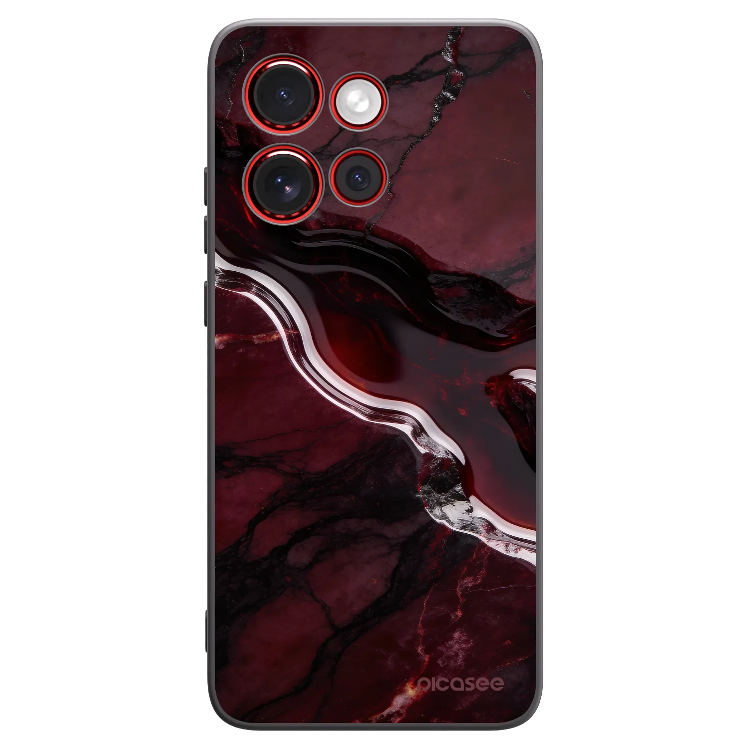 Picasee fekete szilikon tok az alábbi mobiltelefonokra Motorola Edge 60 Neo 5G - Cherry stone