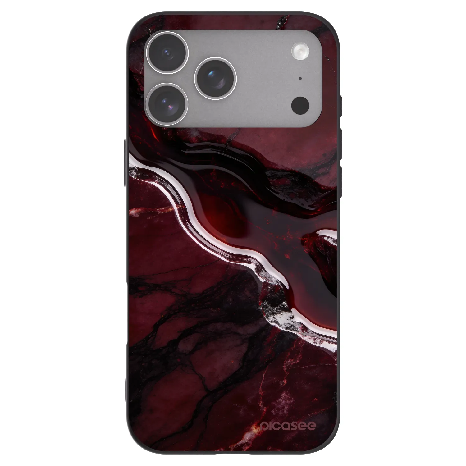 Picasee fekete szilikon tok az alábbi mobiltelefonokra Apple iPhone 18 Pro Max - Cherry stone