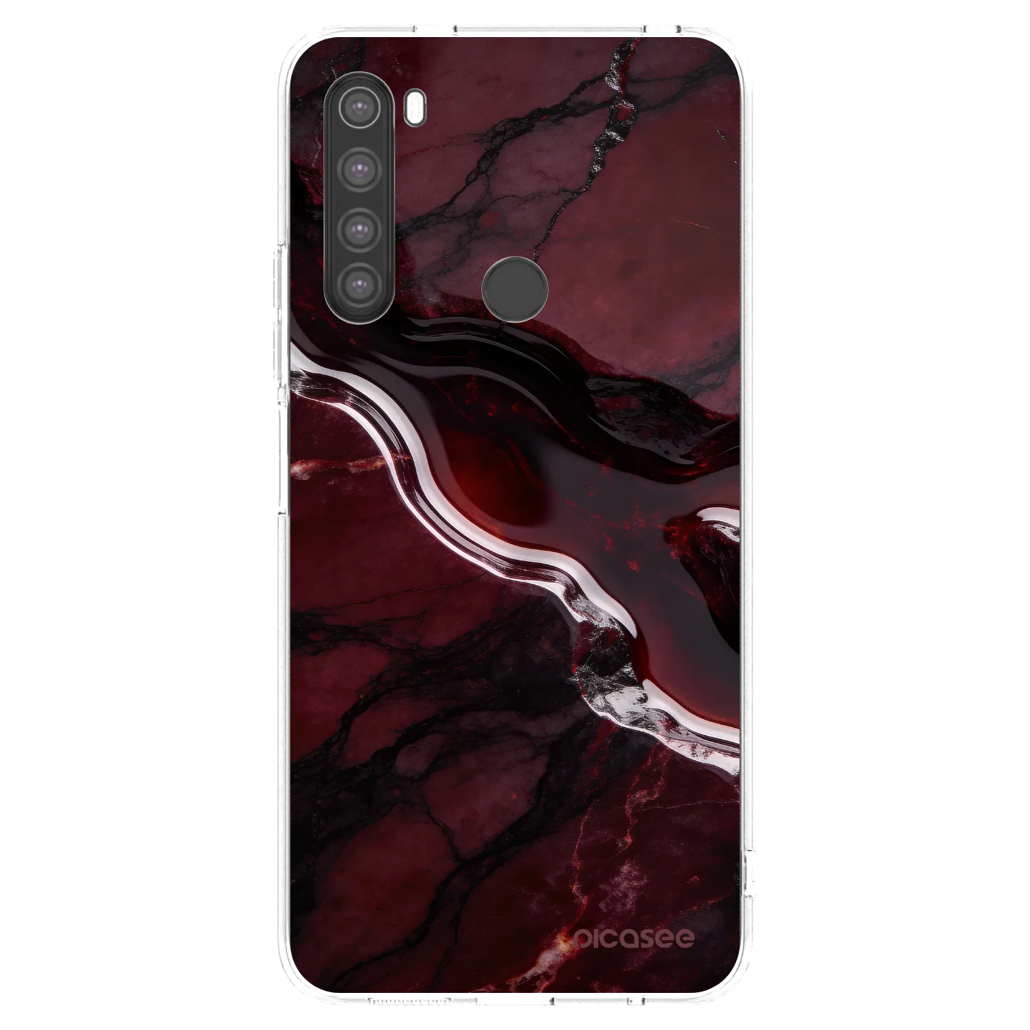 Picasee átlátszó szilikon tok az alábbi mobiltelefonokra Xiaomi Redmi Note 8 - Cherry stone