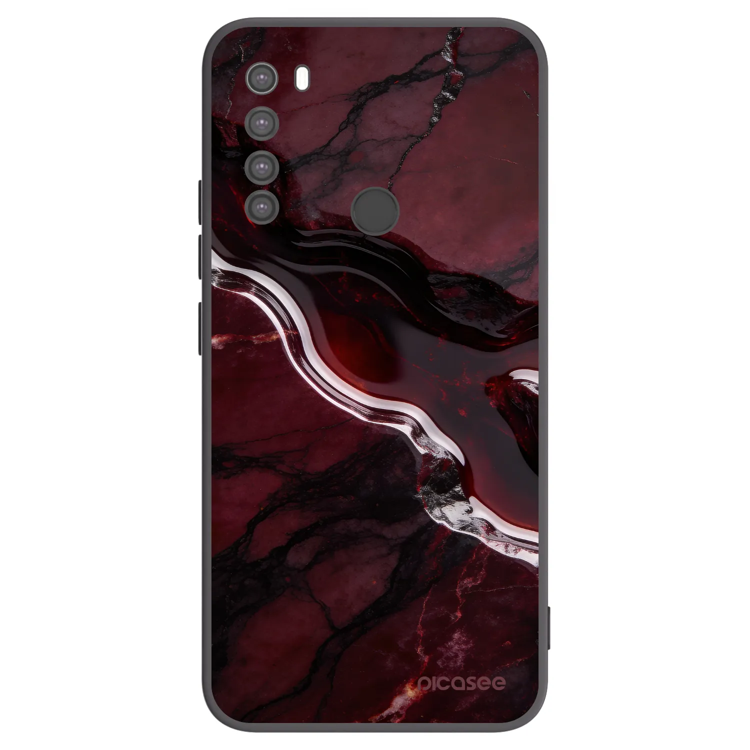Picasee fekete szilikon tok az alábbi mobiltelefonokra Xiaomi Redmi Note 8 - Cherry stone