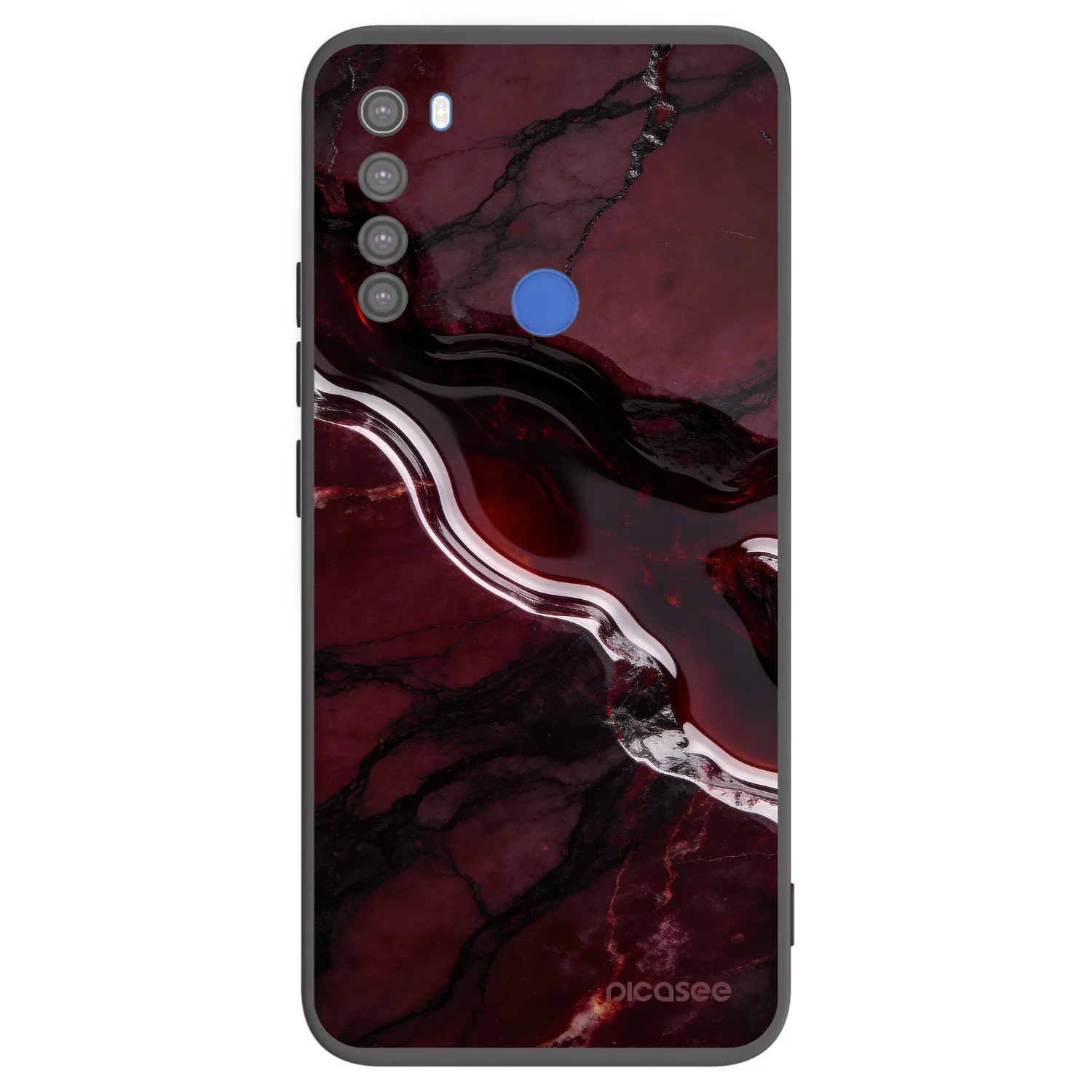 Picasee fekete szilikon tok az alábbi mobiltelefonokra Xiaomi Redmi Note 8T - Cherry stone