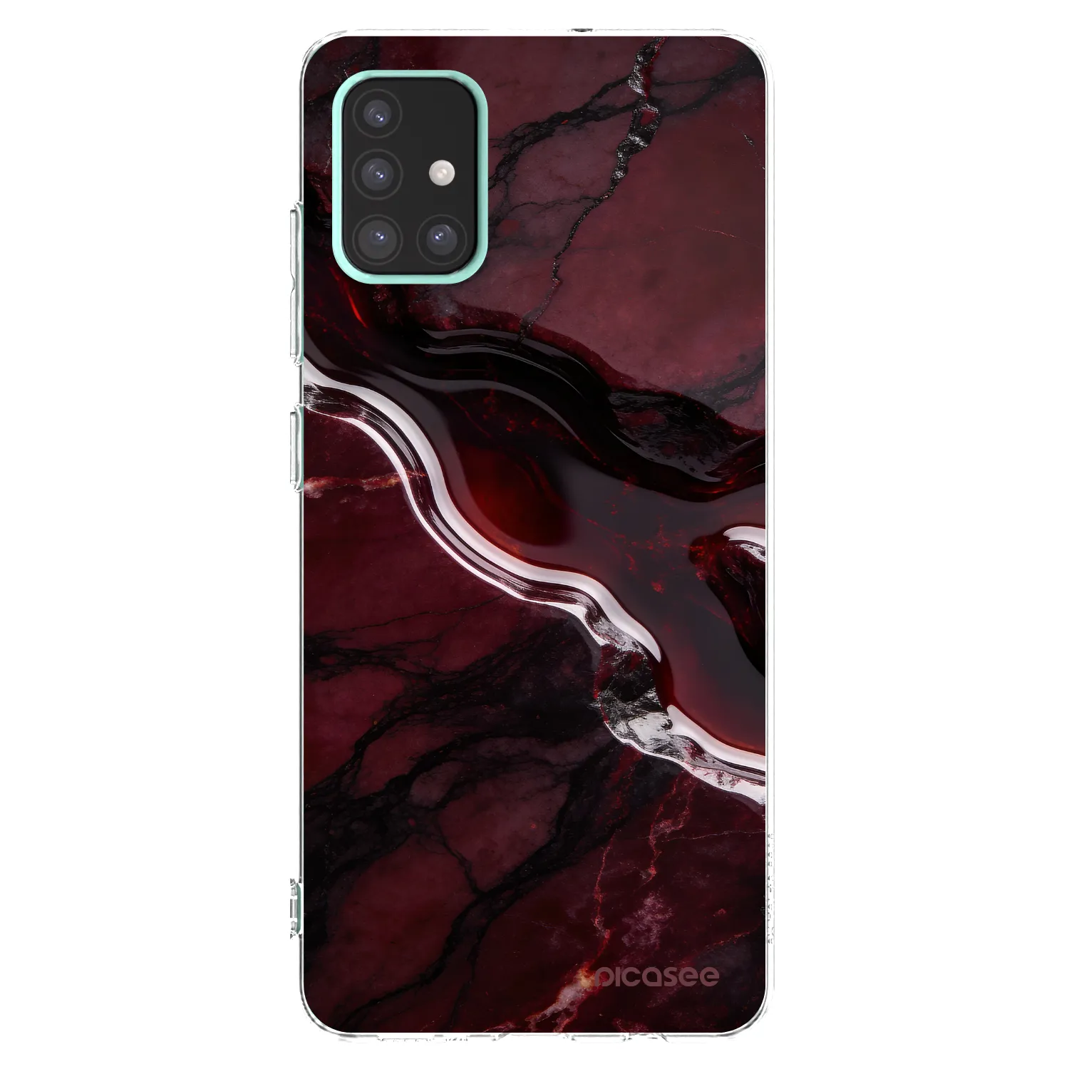 Picasee átlátszó szilikon tok az alábbi mobiltelefonokra Samsung Galaxy A51 A515F - Cherry stone