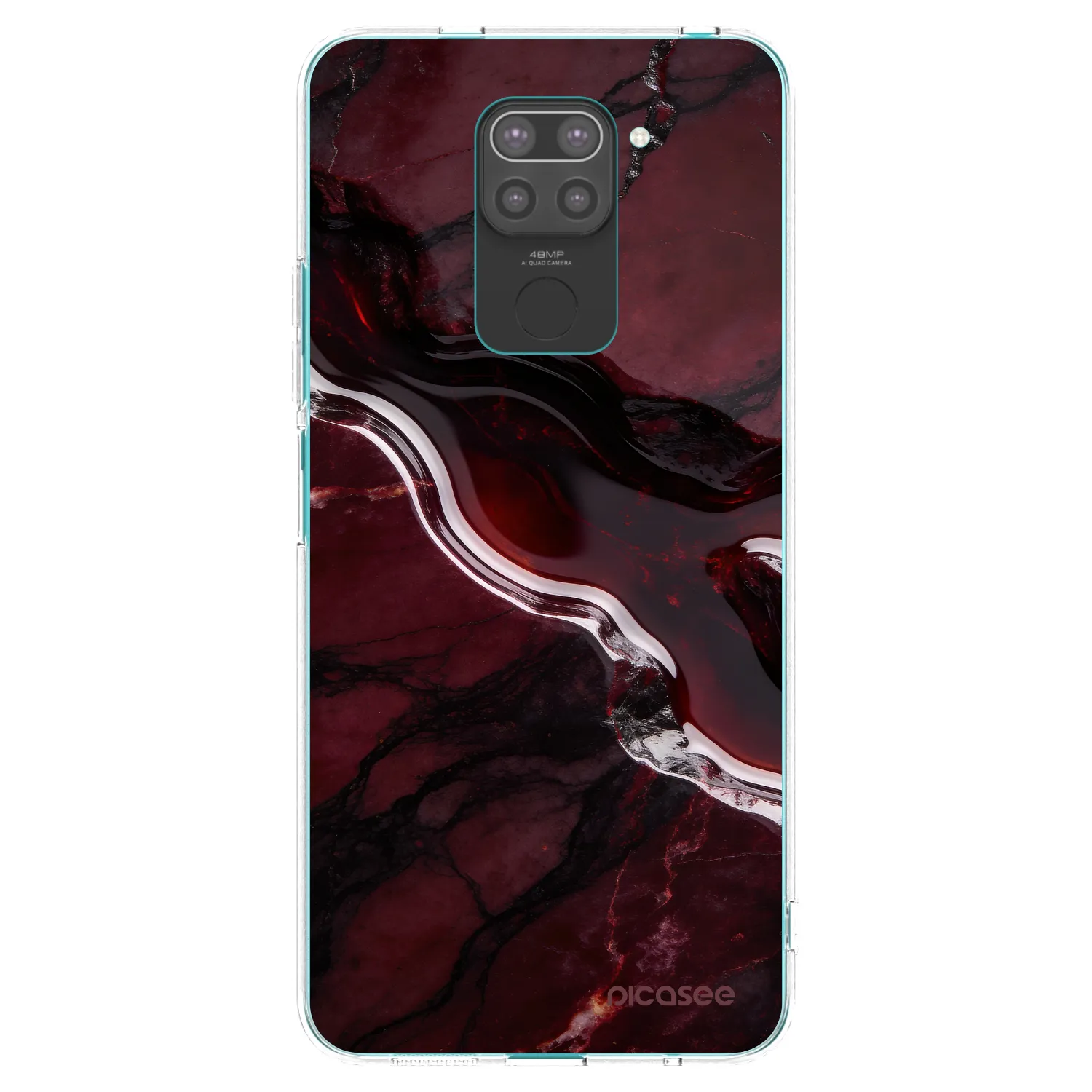 Picasee fekete szilikon tok az alábbi mobiltelefonokra Xiaomi Redmi Note 9 - Cherry stone