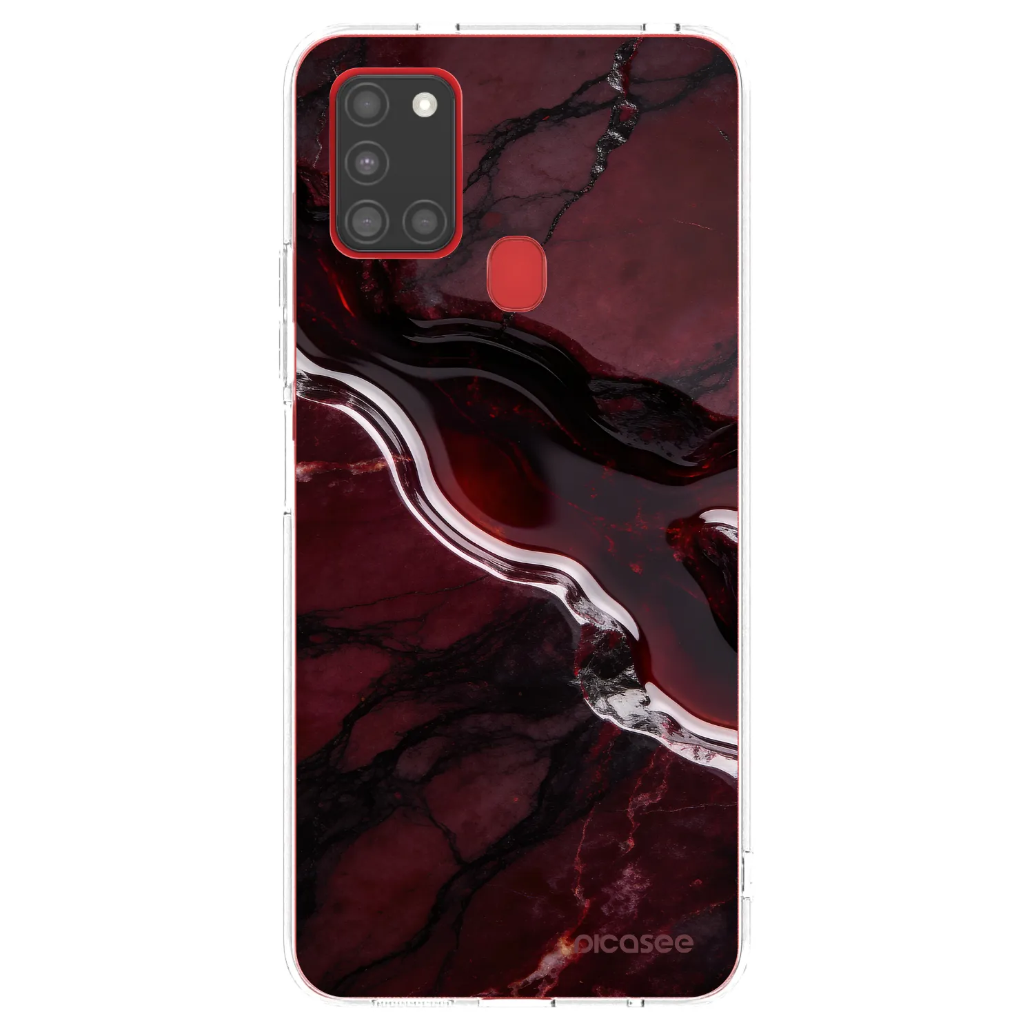 Picasee átlátszó szilikon tok az alábbi mobiltelefonokra Samsung Galaxy A21s - Cherry stone