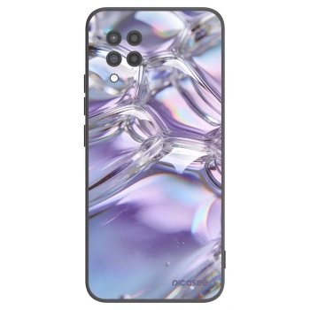 Picasee fekete szilikon tok az alábbi mobiltelefonokra Samsung Galaxy A42 A426B - Iridescent bubbles