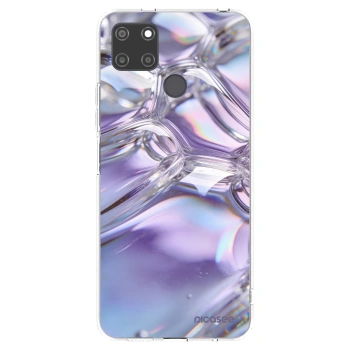 Picasee átlátszó szilikon tok az alábbi mobiltelefonokra Realme C21Y - Iridescent bubbles