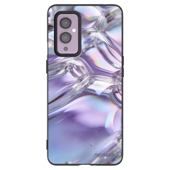 Picasee fekete szilikon tok az alábbi mobiltelefonokra OnePlus 9 - Iridescent bubbles